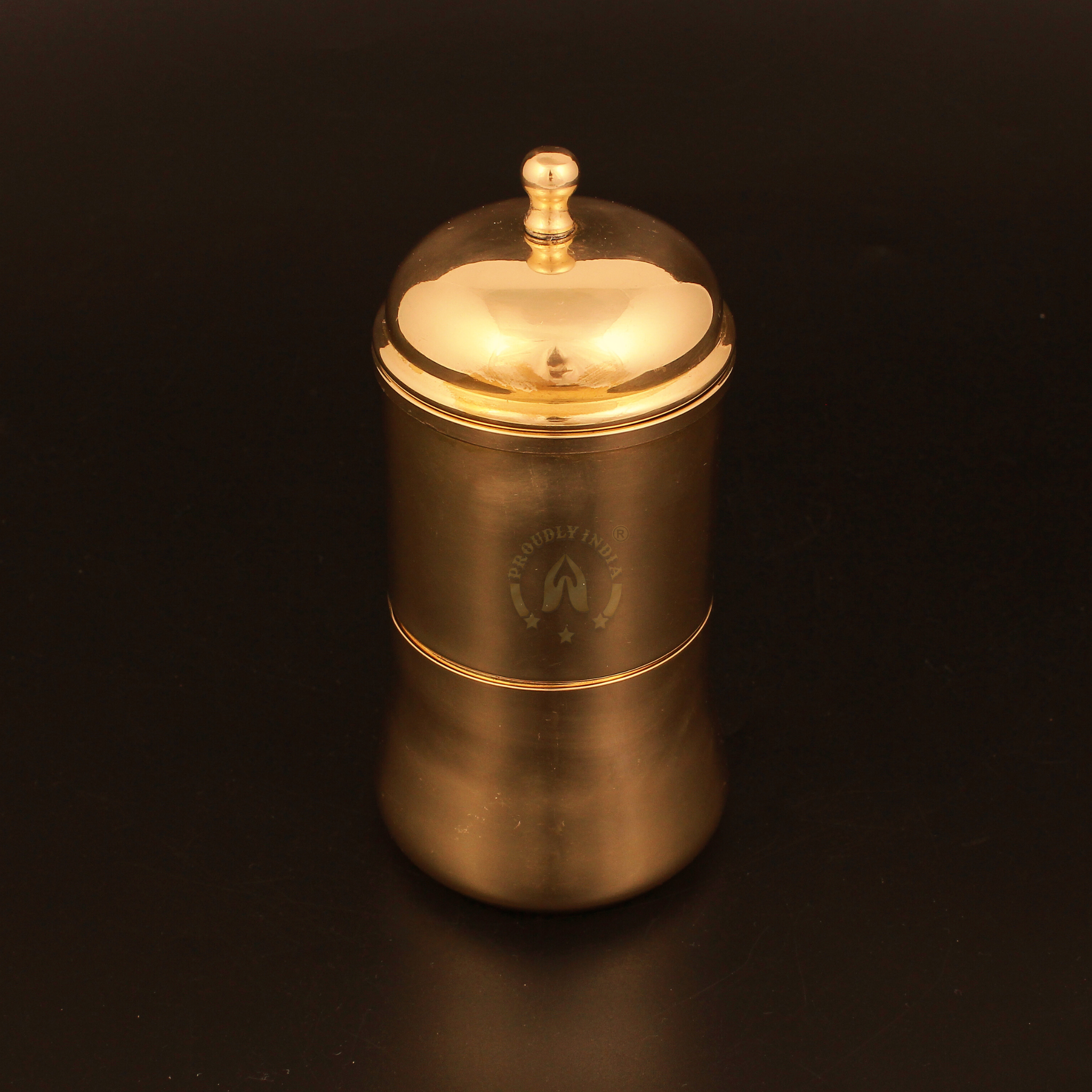 Brass Glossy Coffee Filter with 2 Glossy Dabara