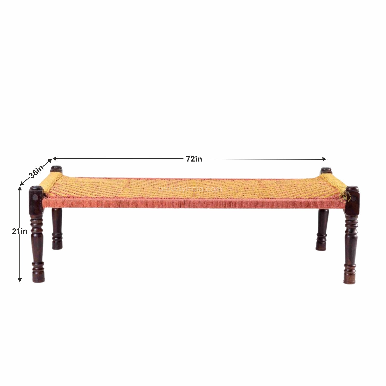 Orange and Yellow Indian Rope Daybed