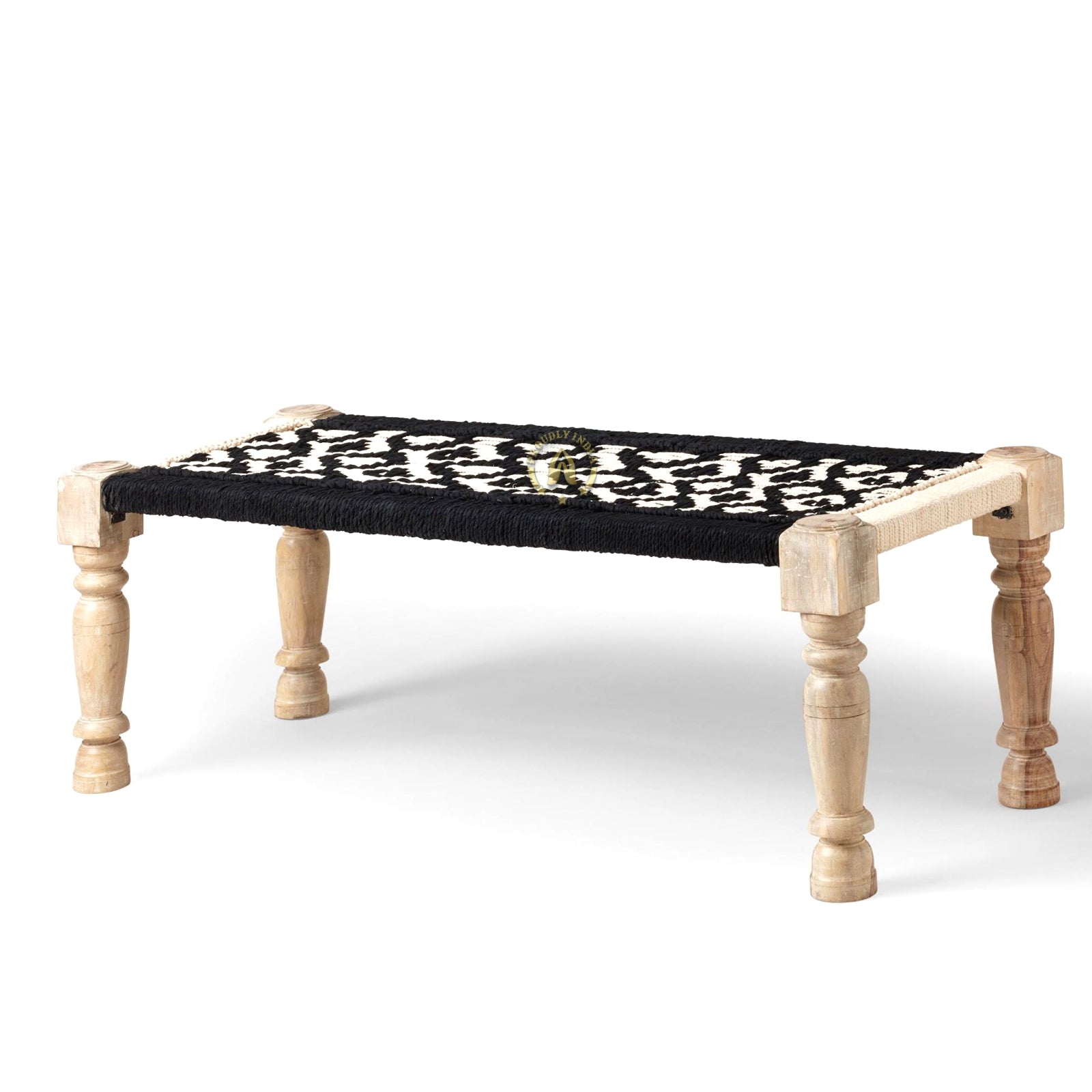 Modern Knitted Rope Bench