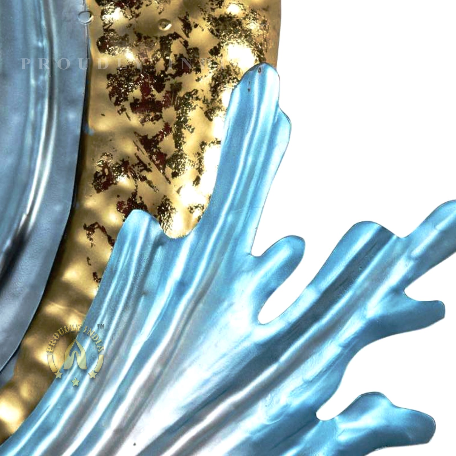 Aqua Flame Spiral Wall Art