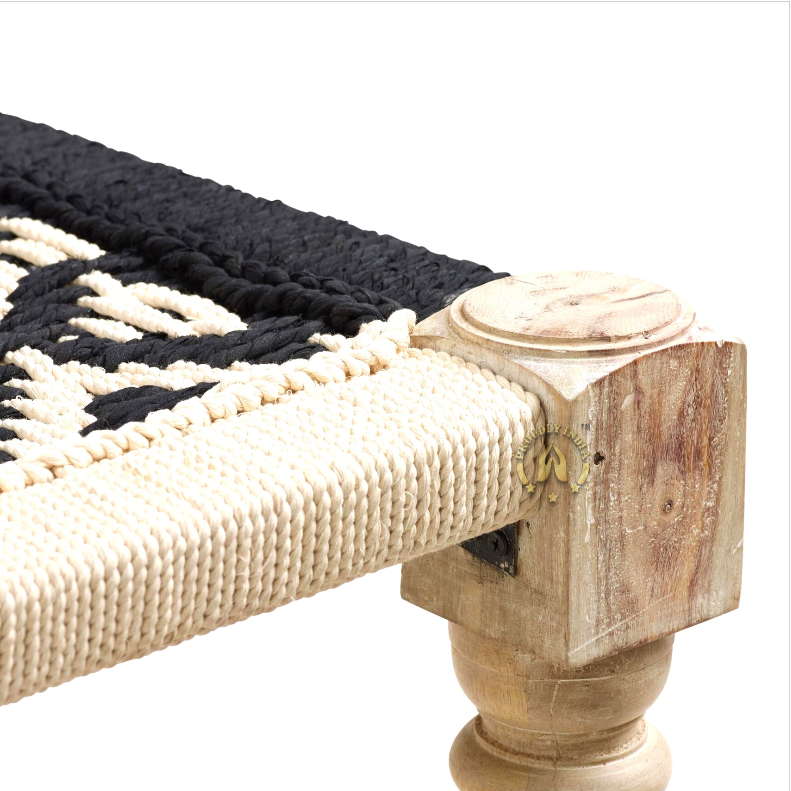 Modern Knitted Rope Bench
