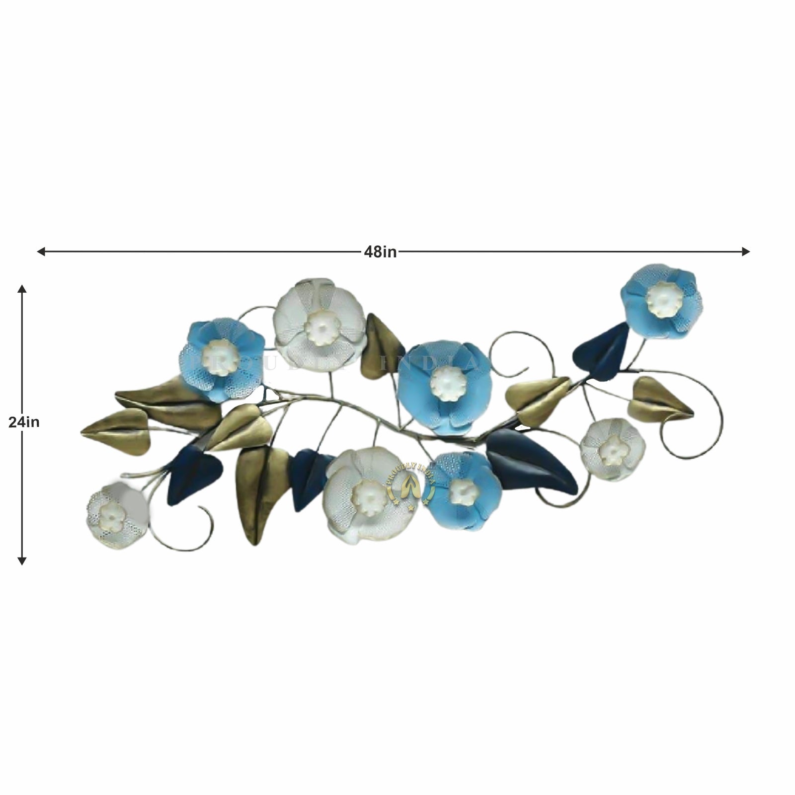 Whispers of Azure Bloom Wall Art