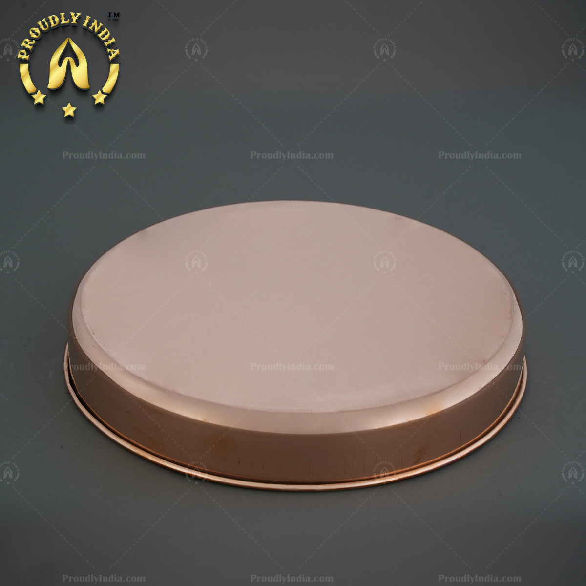 Set of 4 Luxury Plain Copper Dinner Plates