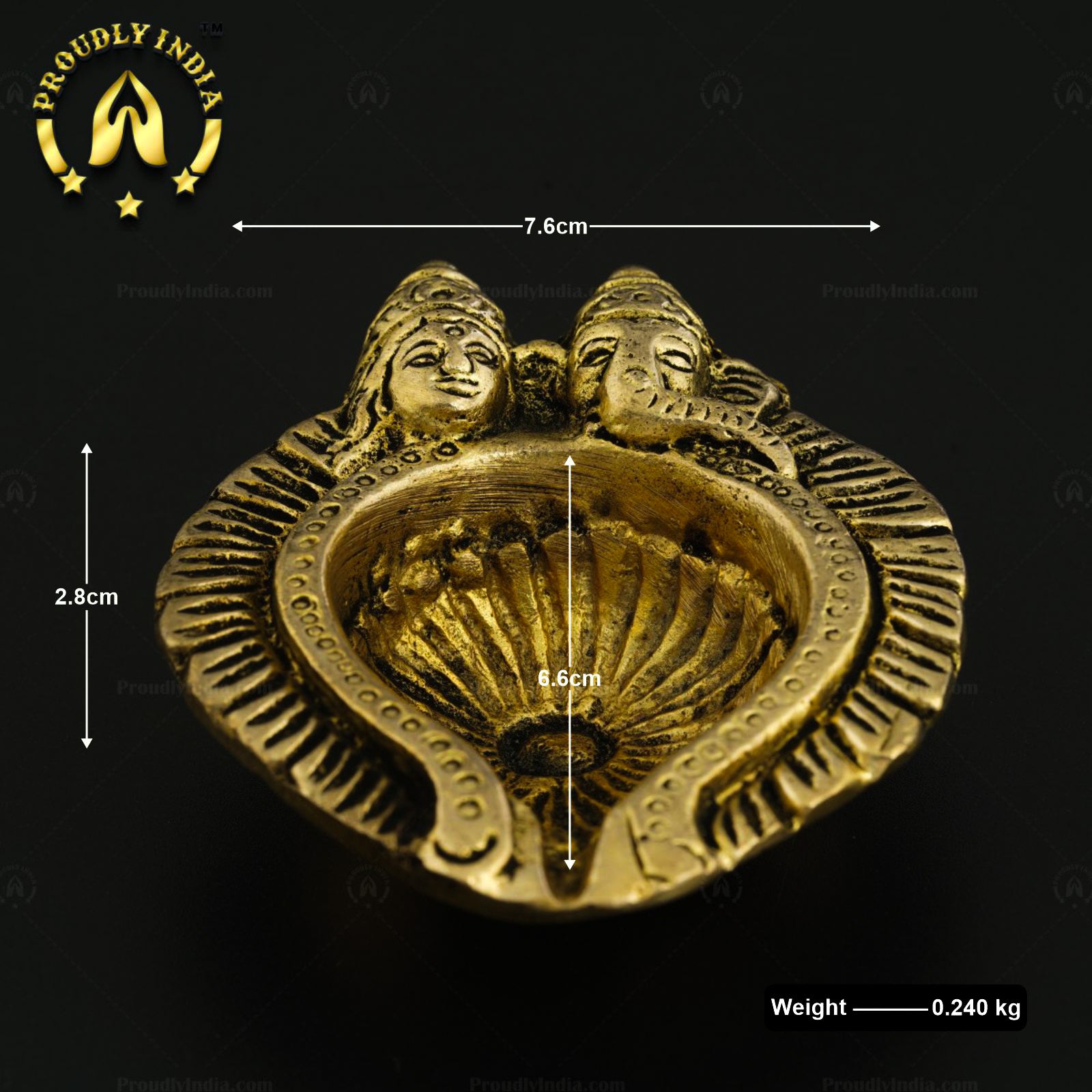 Set of 12 Lord Laxmi Ganesha Face Diya