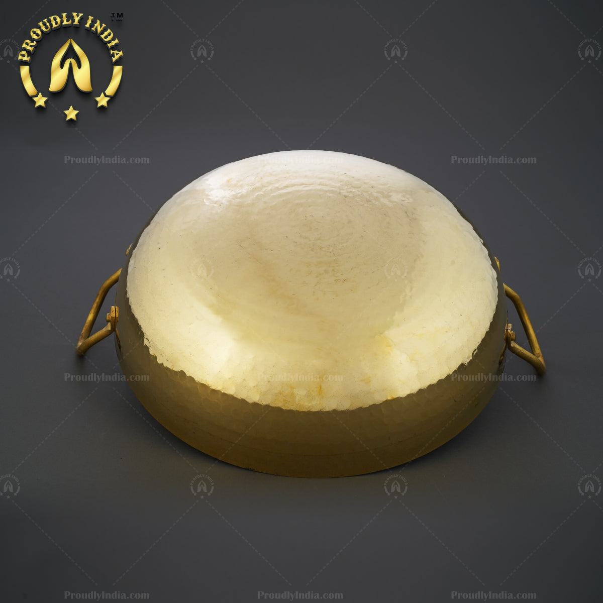 Brass 12" Classic Deep Kadhai With Tin Coating
