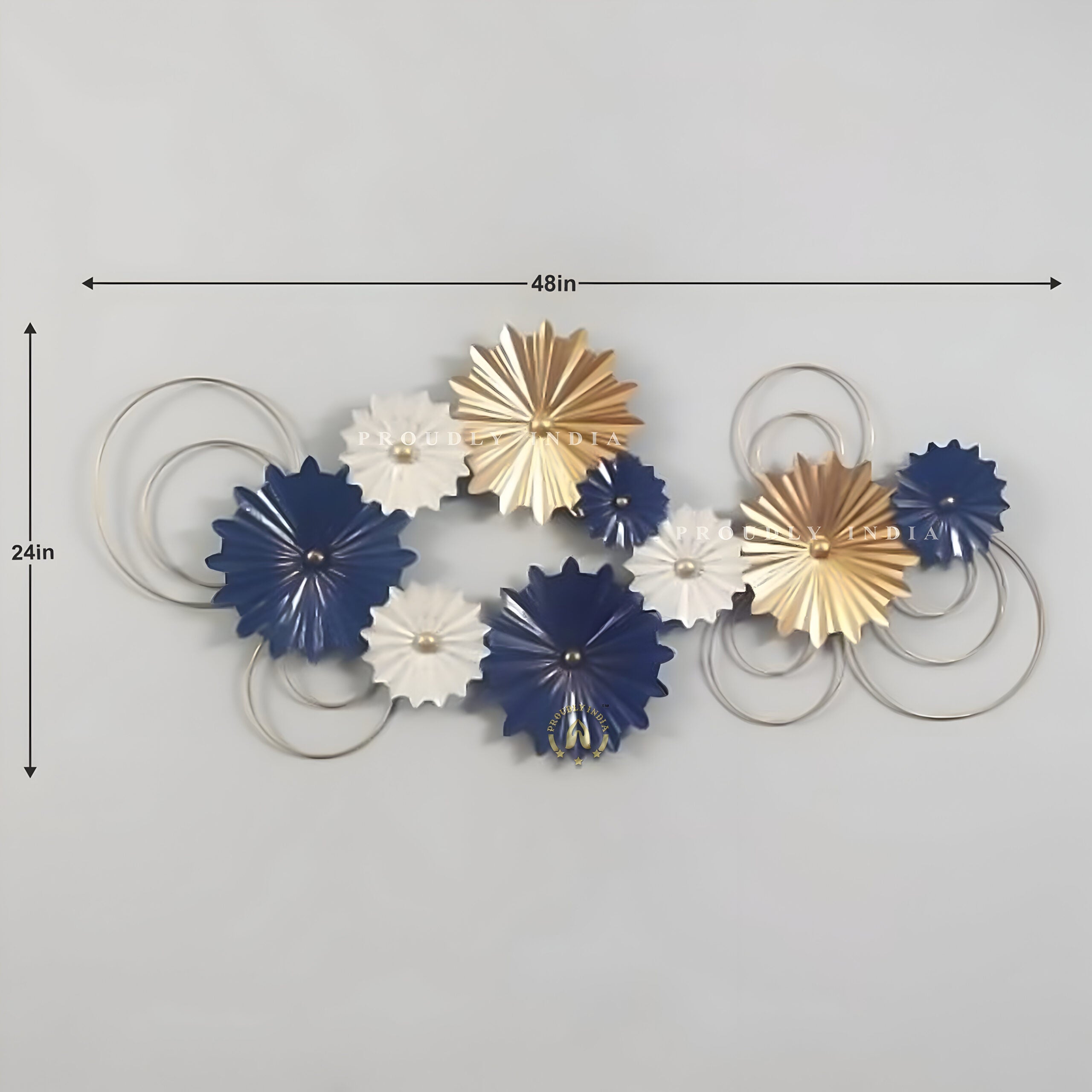 Celestial Bloom Halo Wall Art Mural