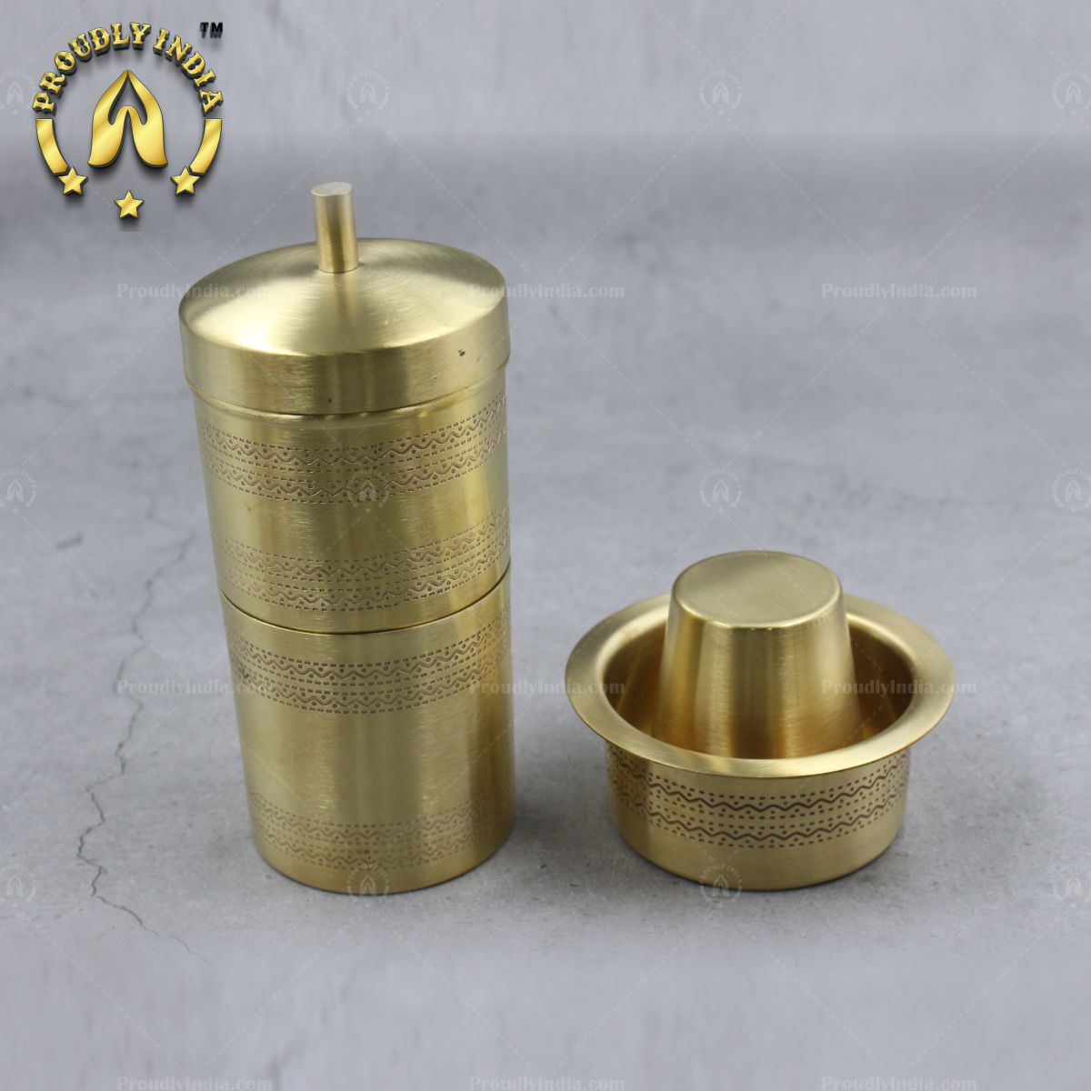 Set Of Brass Matte Coffee Filter