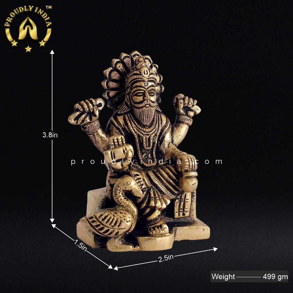 3.8" God Vishvakarma Idol
