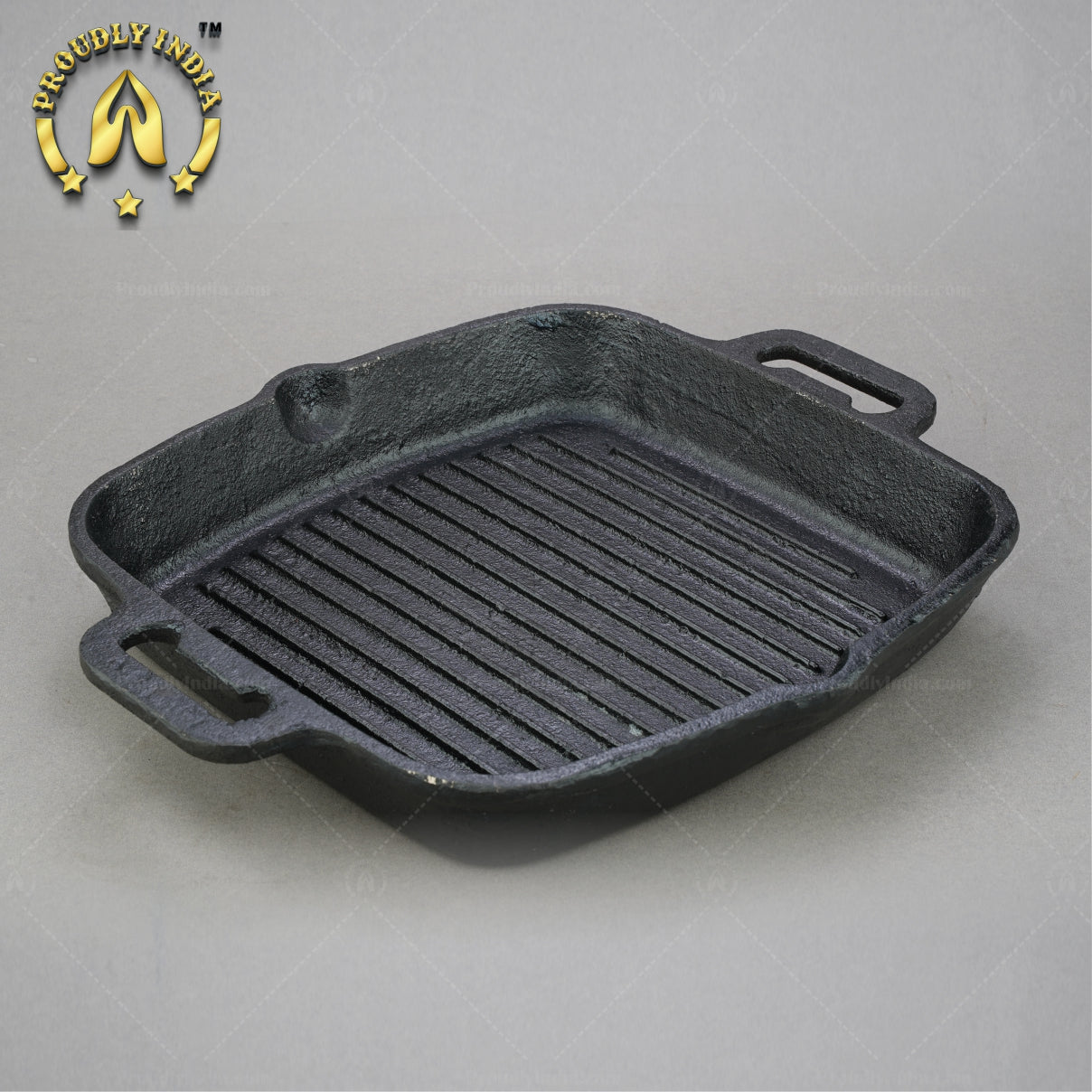 Iron Double Side Handle Grill Pan