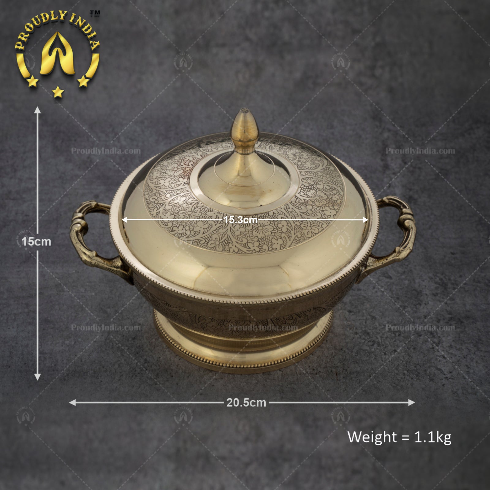 Brass Maharaja Serving Casserole