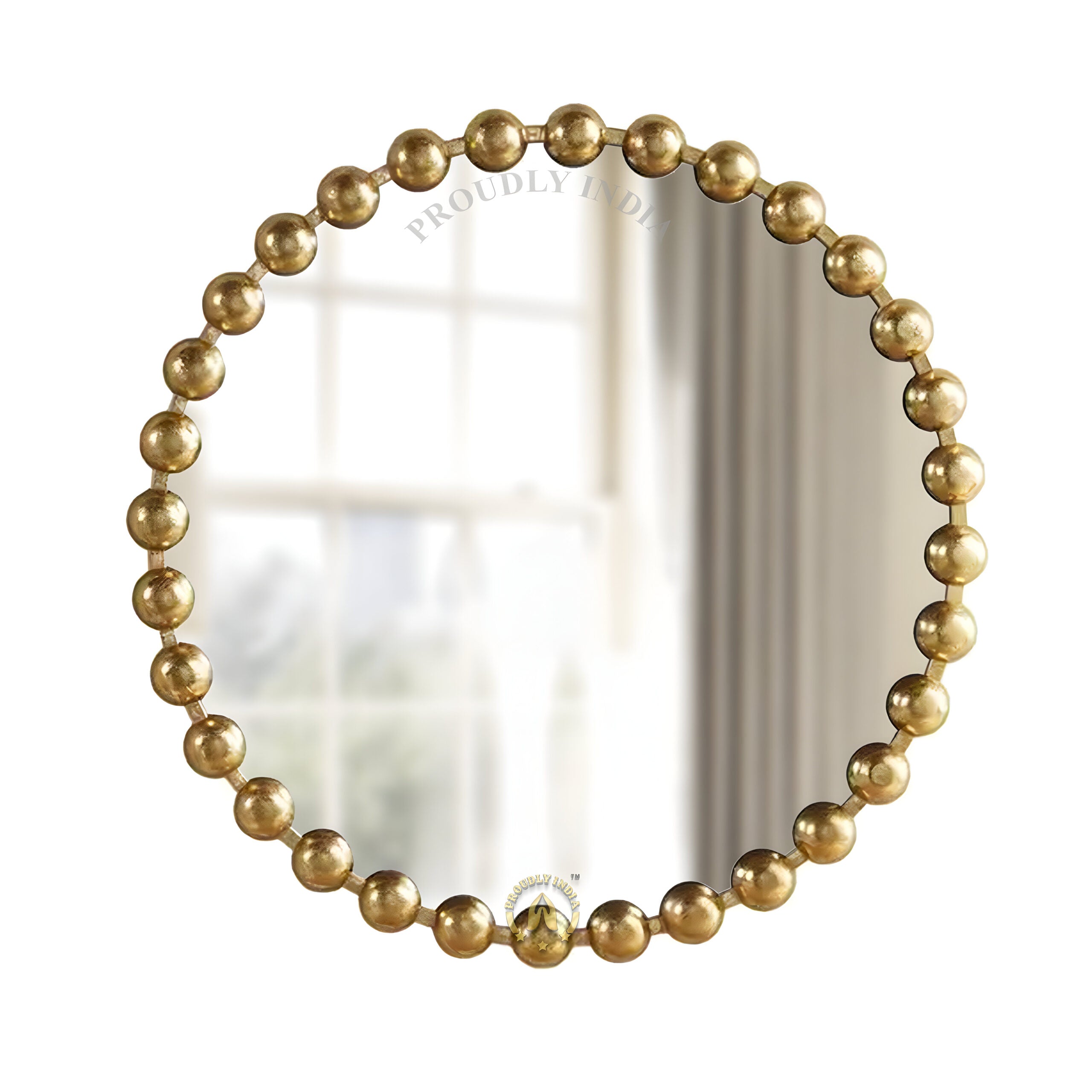 Golden Orb Halo Wall Mirror