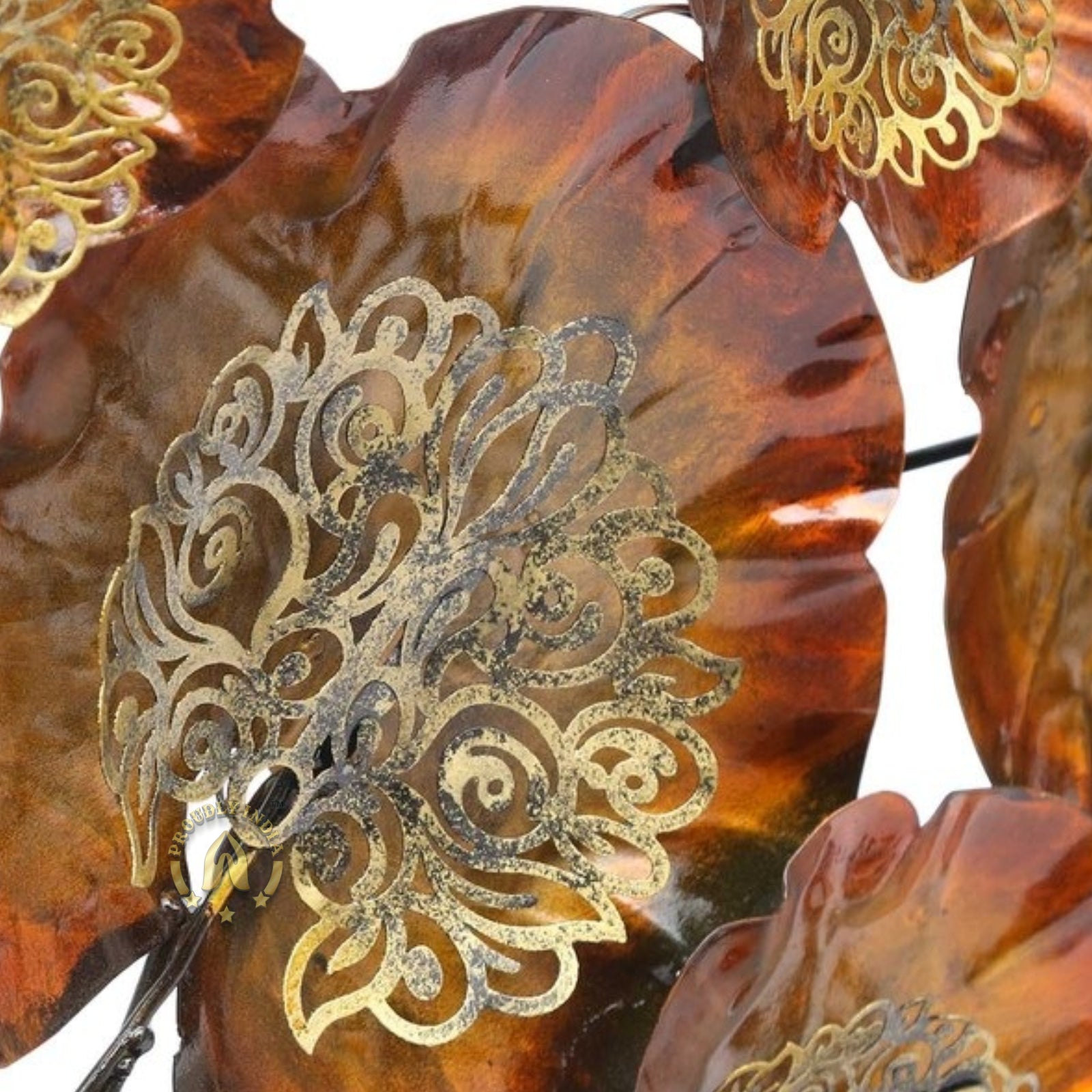 Ember Bloom Ensemble Iron Metal Wall Art Mural