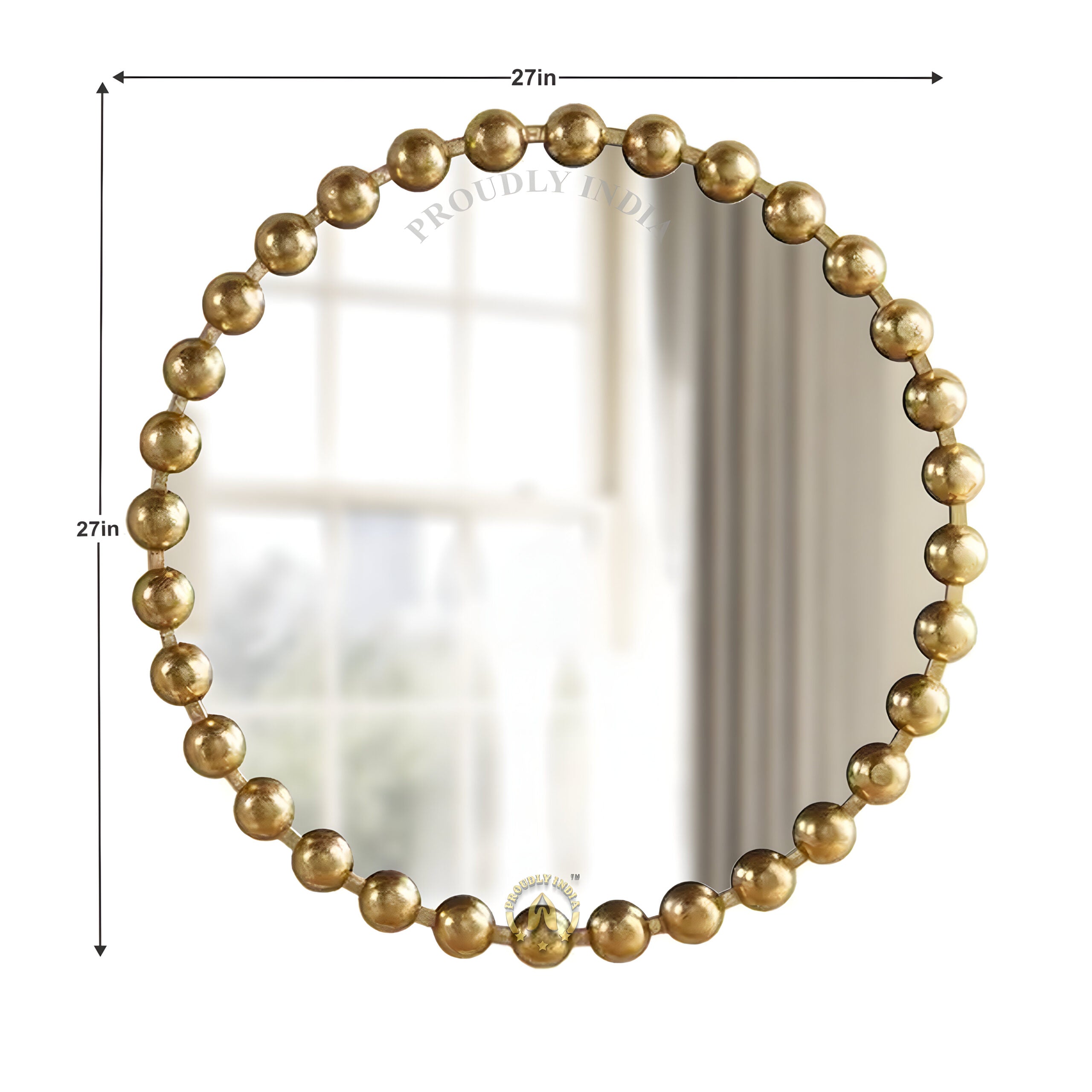 Golden Orb Halo Wall Mirror