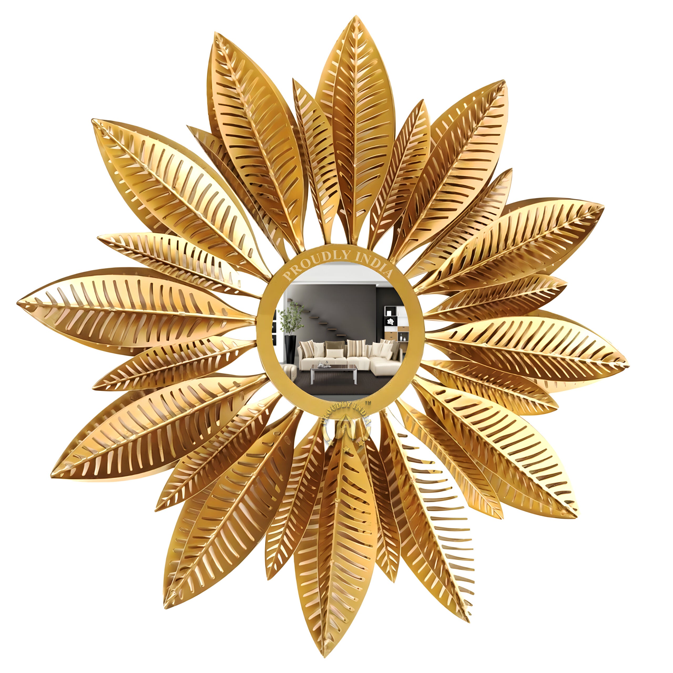 Celestial Palm Bloom Wall Mirror