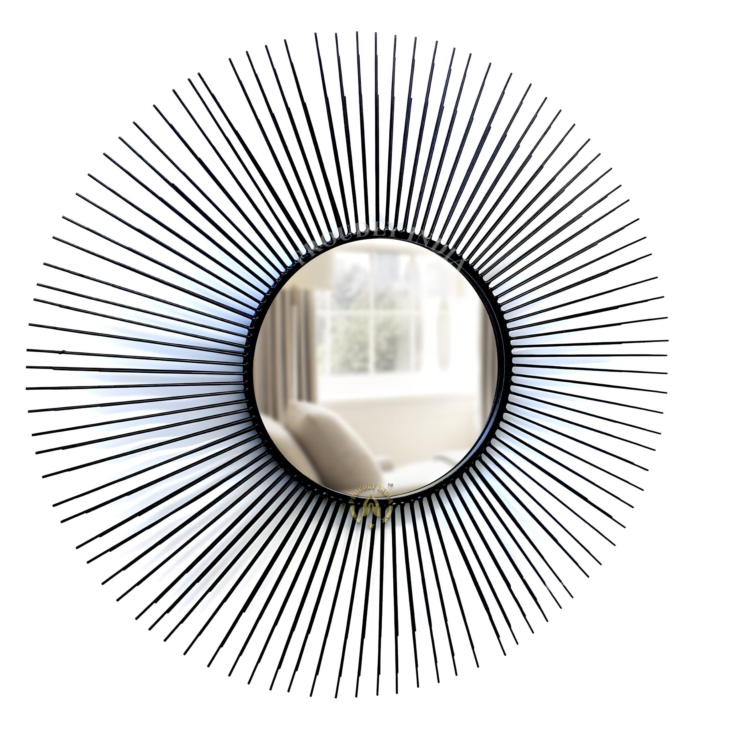 Midnight Halo Metal Wall Mirror