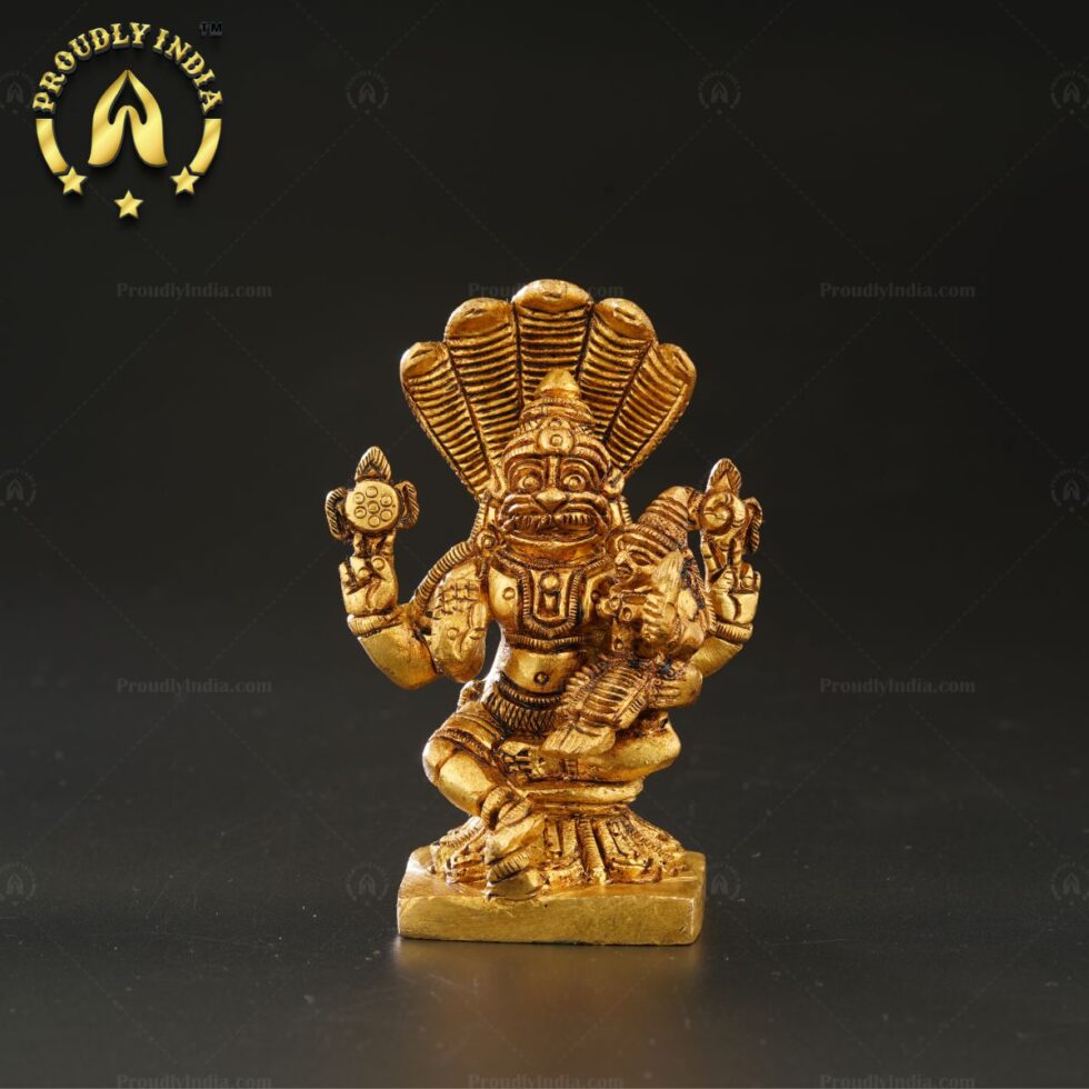 3.5" Narasimha With Lakshmi Statue
