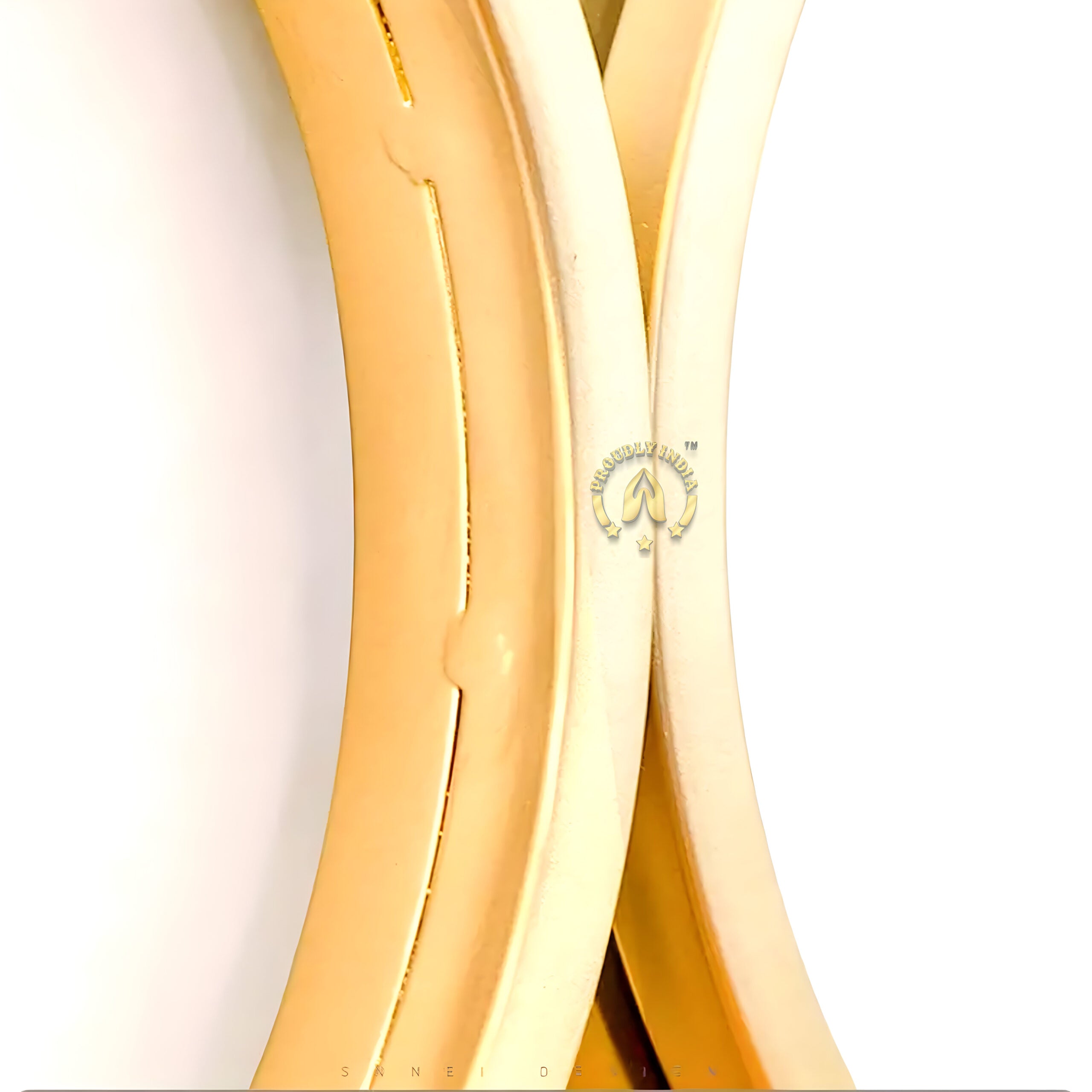 Golden Cascade Illusion Wall Mirror