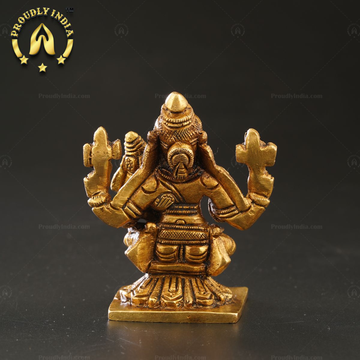 3" Brass Lakshmi Narasimha Idol