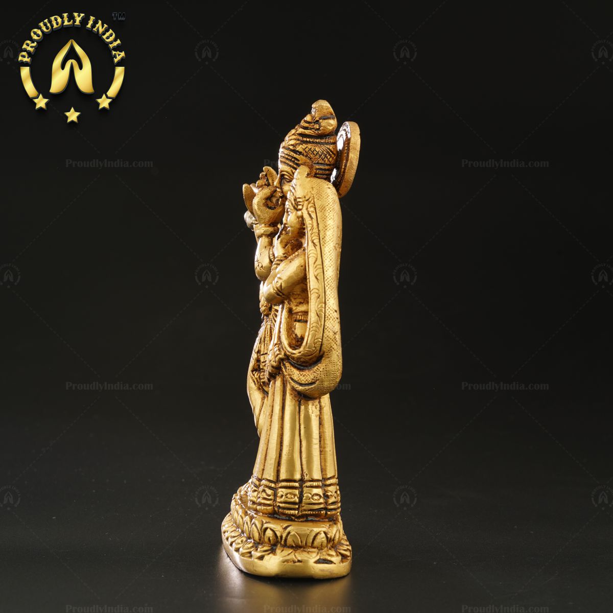 Indian Traditional Krishna And Radha Brass Statue