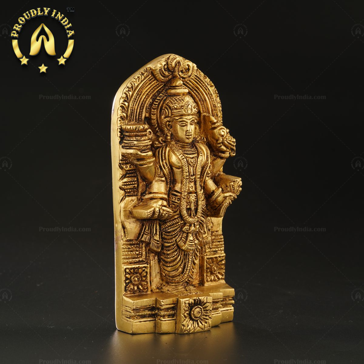 Buy Traditional Brass Metal Dhanvantari Wall Hanging Statue.