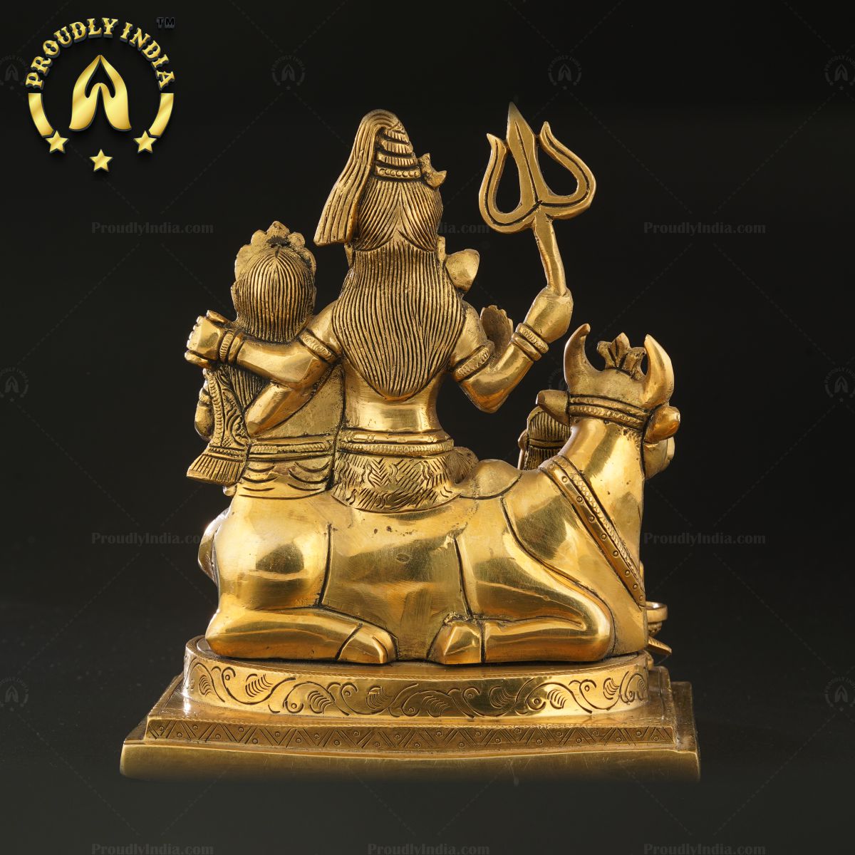 Handcrafted Brass Shiva Parvati Ganesh Idol
