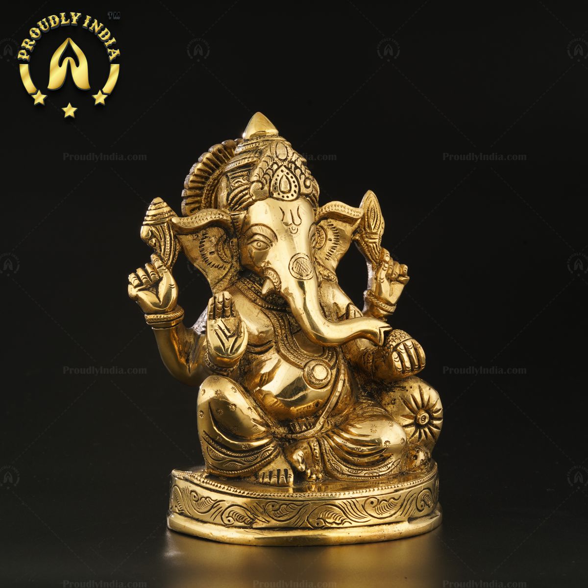 Traditional Pure Brass Abhaya Ganesh Statue