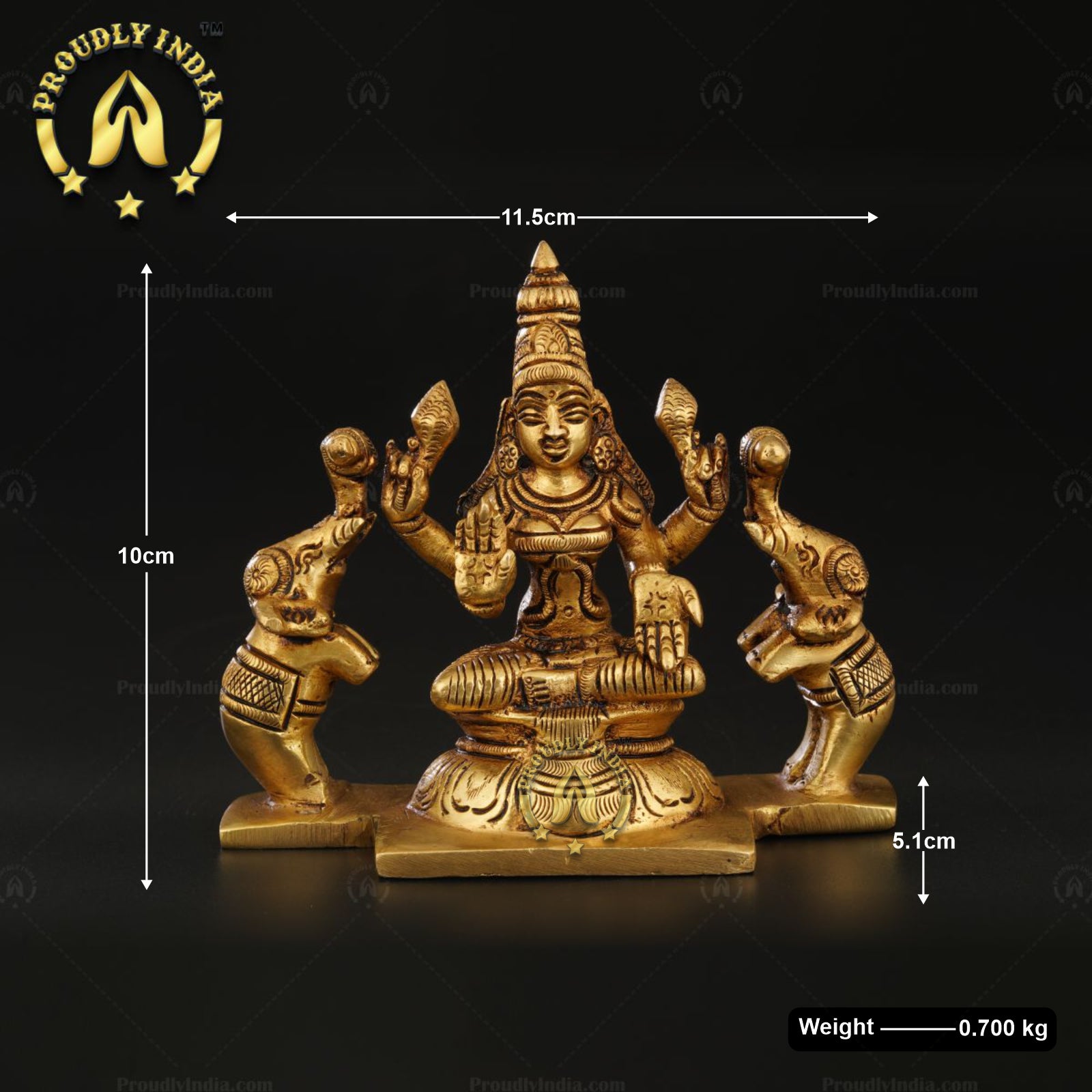 Pure Brass Gajalakshmi Idol For Home Decor