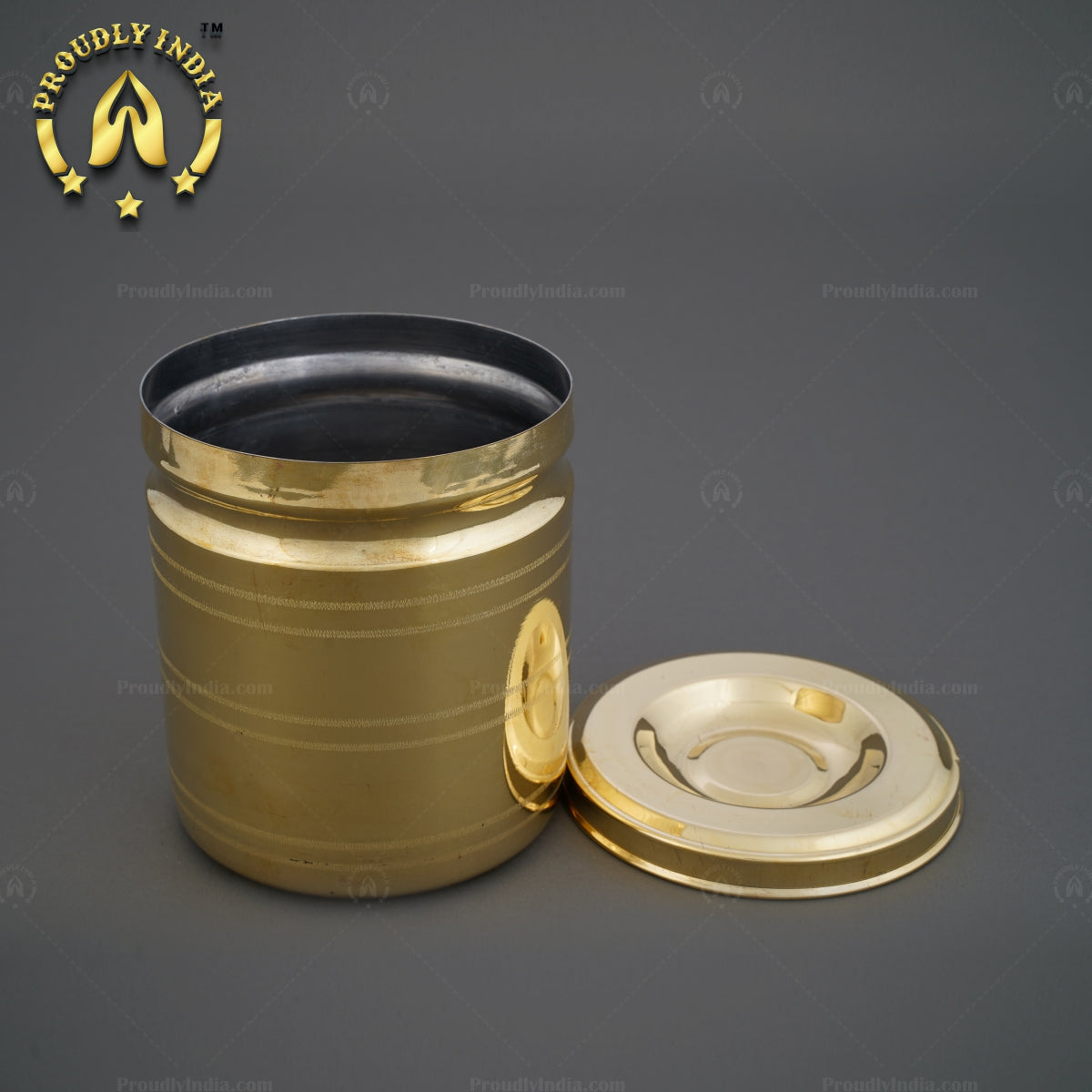Set of 3 Brass Storage Container