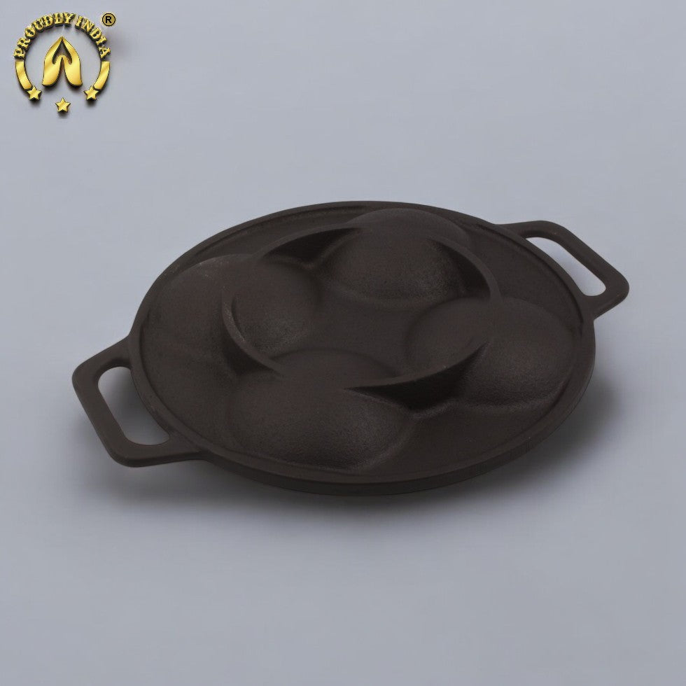 Cast Iron 4-Pit Uttapam & Thatte Idli Pan