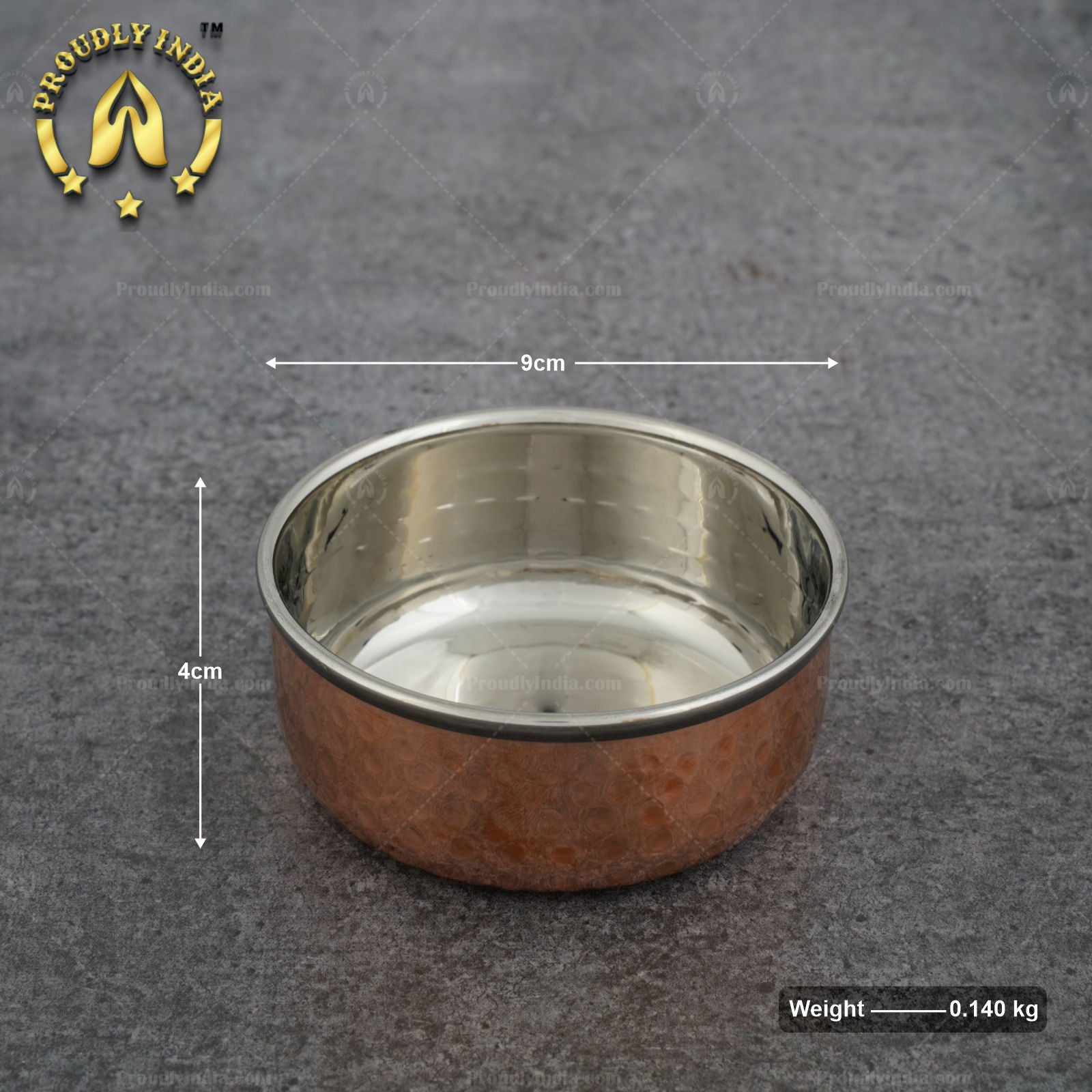 Hammered Copper Dinner Thali Set