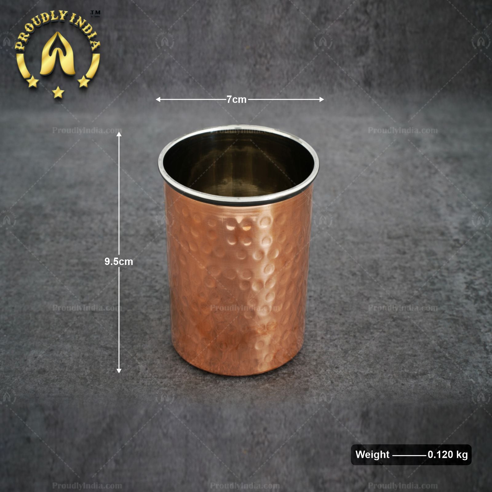 Hammered Copper Dinner Thali Set