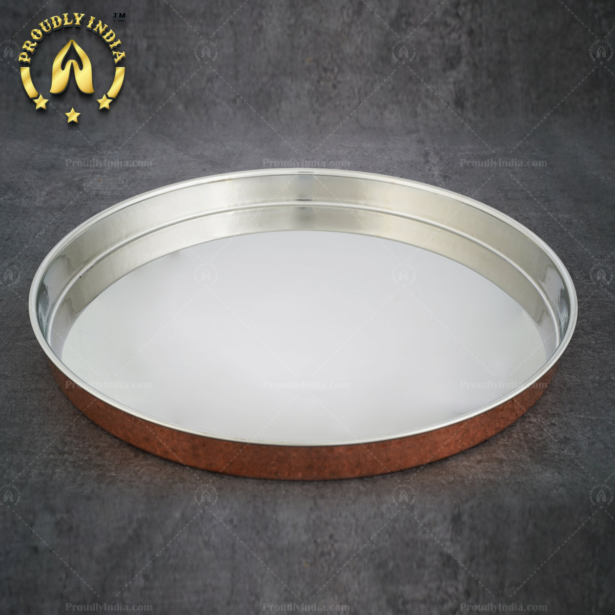 Hammered Copper Dinner Thali Set