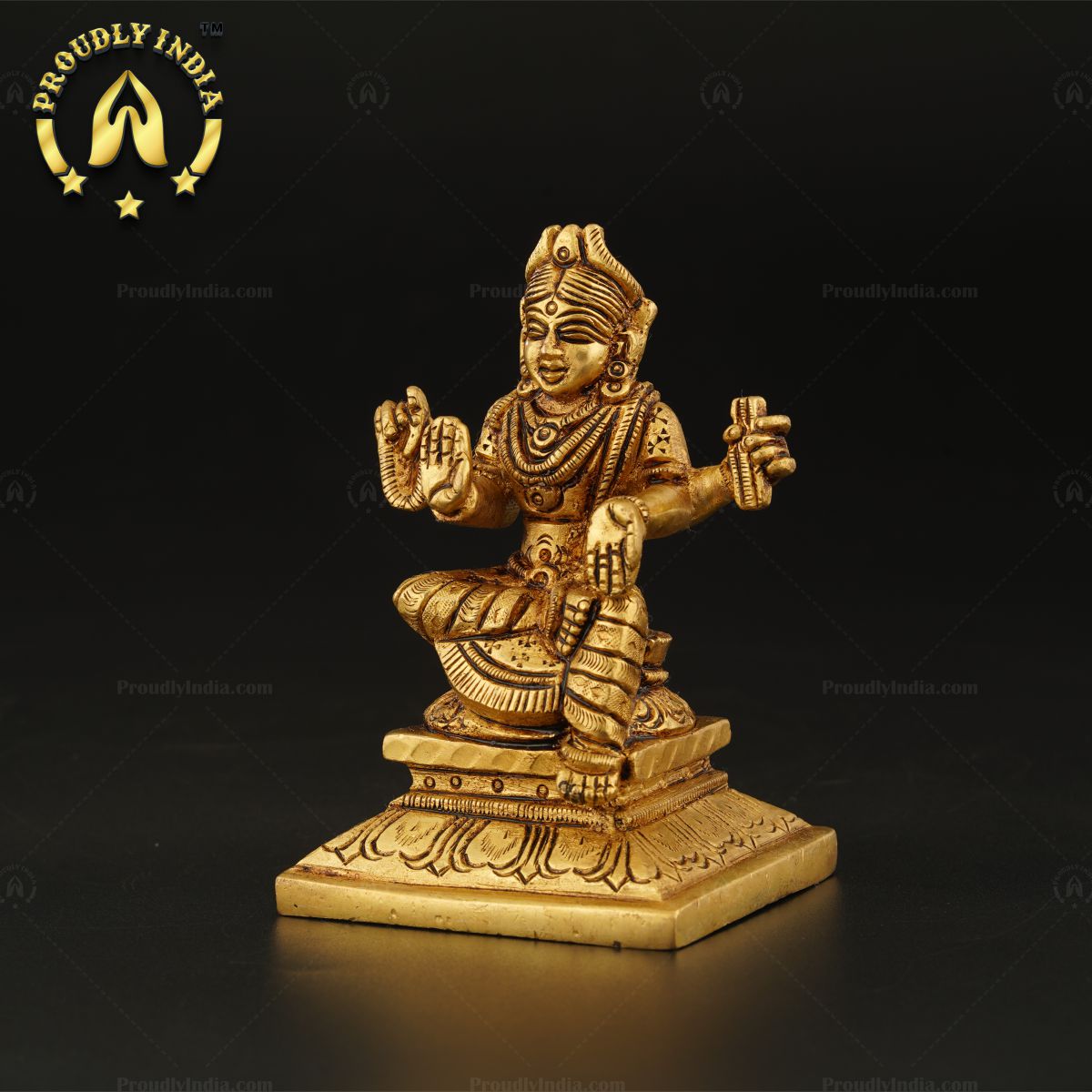 Traditional Brass Handmade Small Bala Tripura Sundari Statue