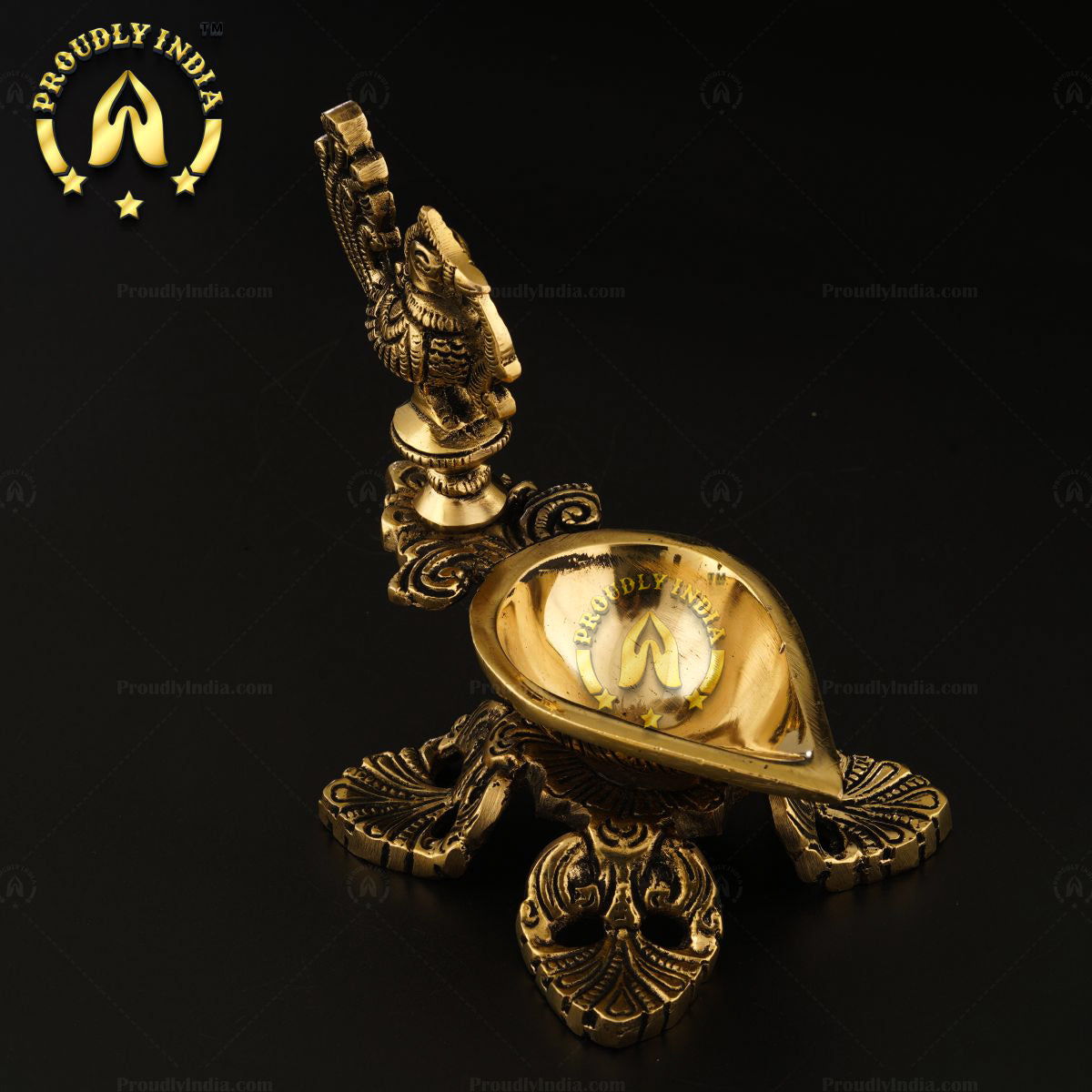 Traditional Brass Annam Table Diya Set of 2