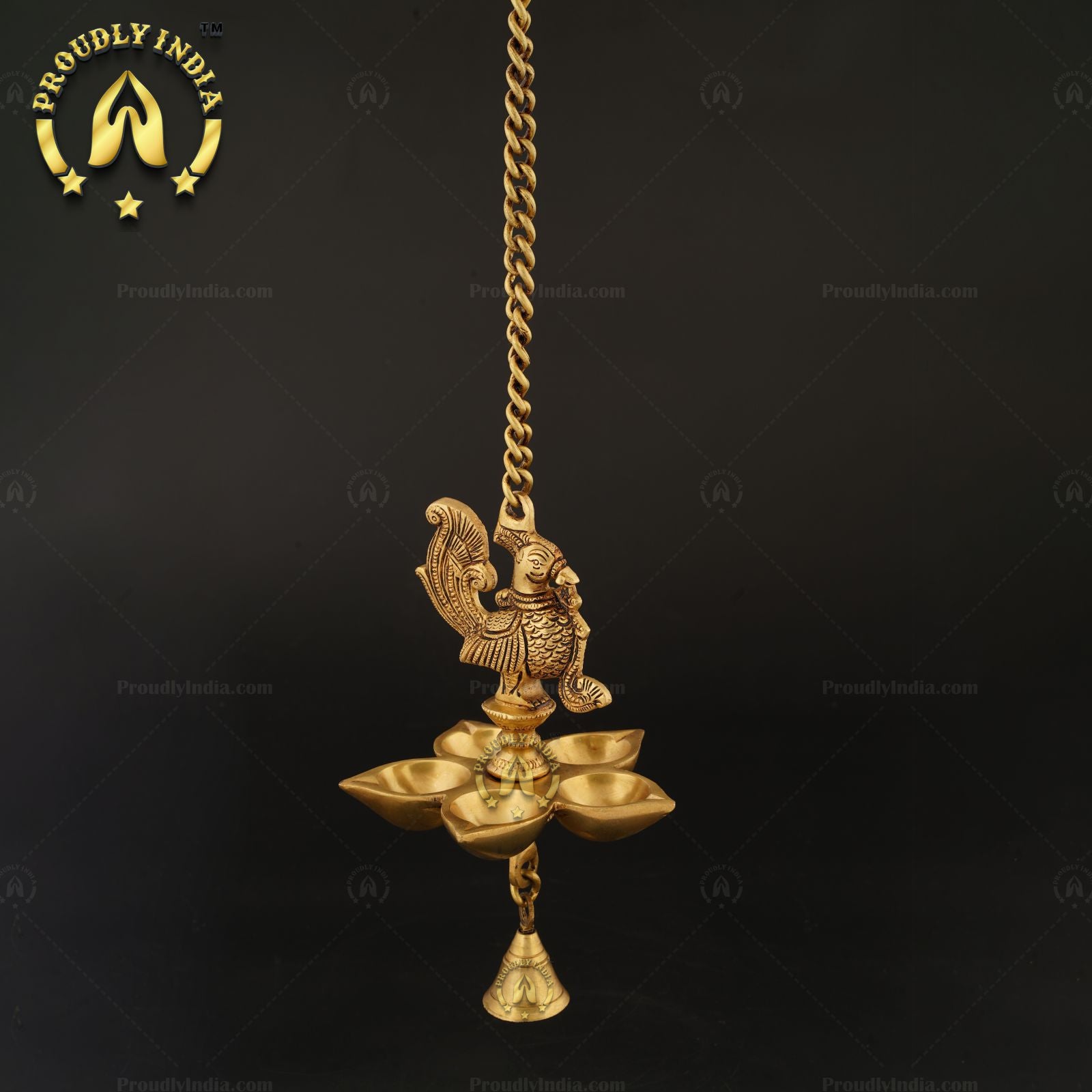 Annapakshi Five Wick Hanging Lamp Diya Set of 2