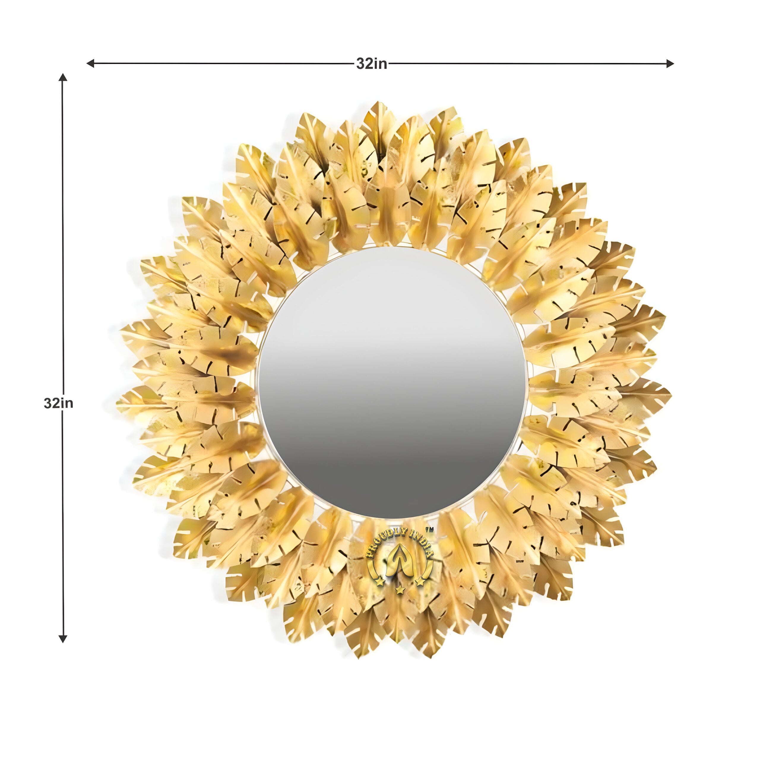 Golden Canopy Bloom Wall Mirror