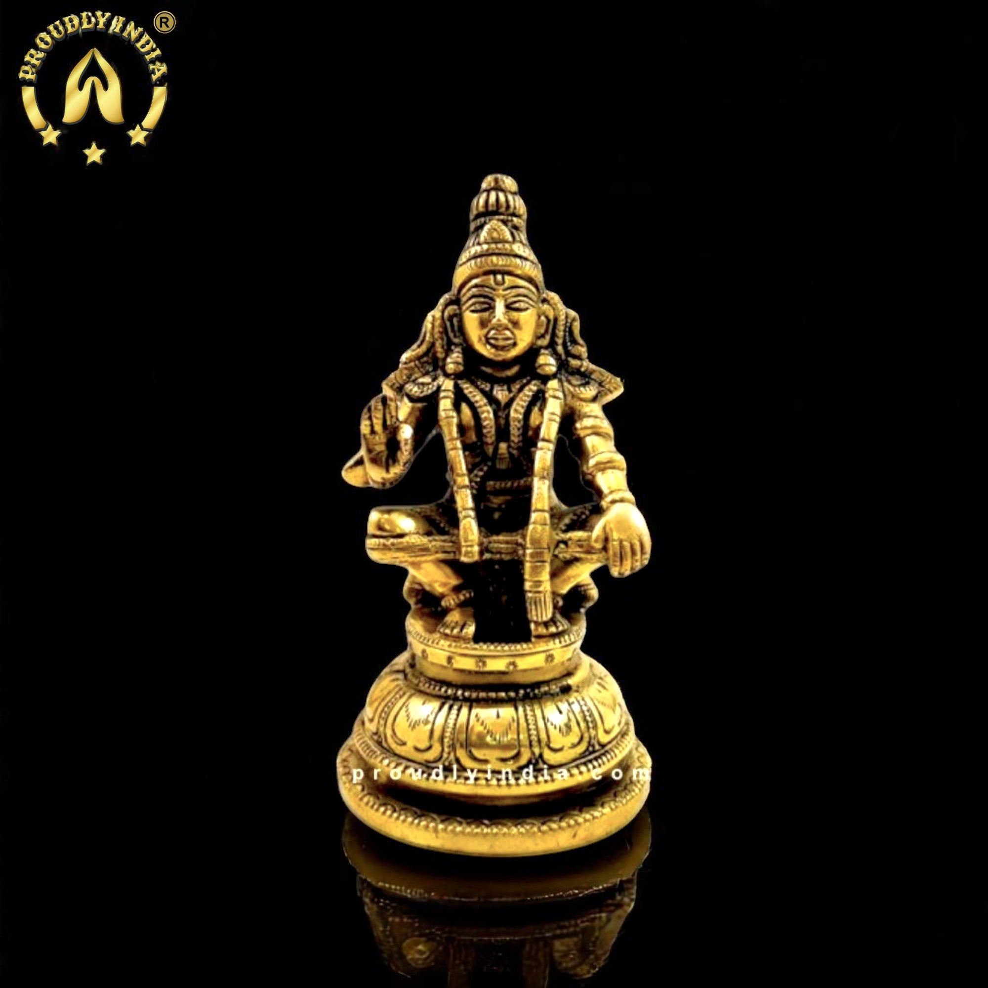 5.7" Brass Sabharimala Ayyappan Idol