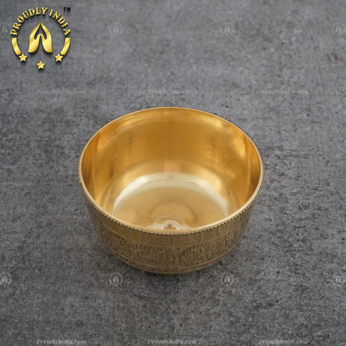 Set Of 2 Engraving Brass Bowl | Vati