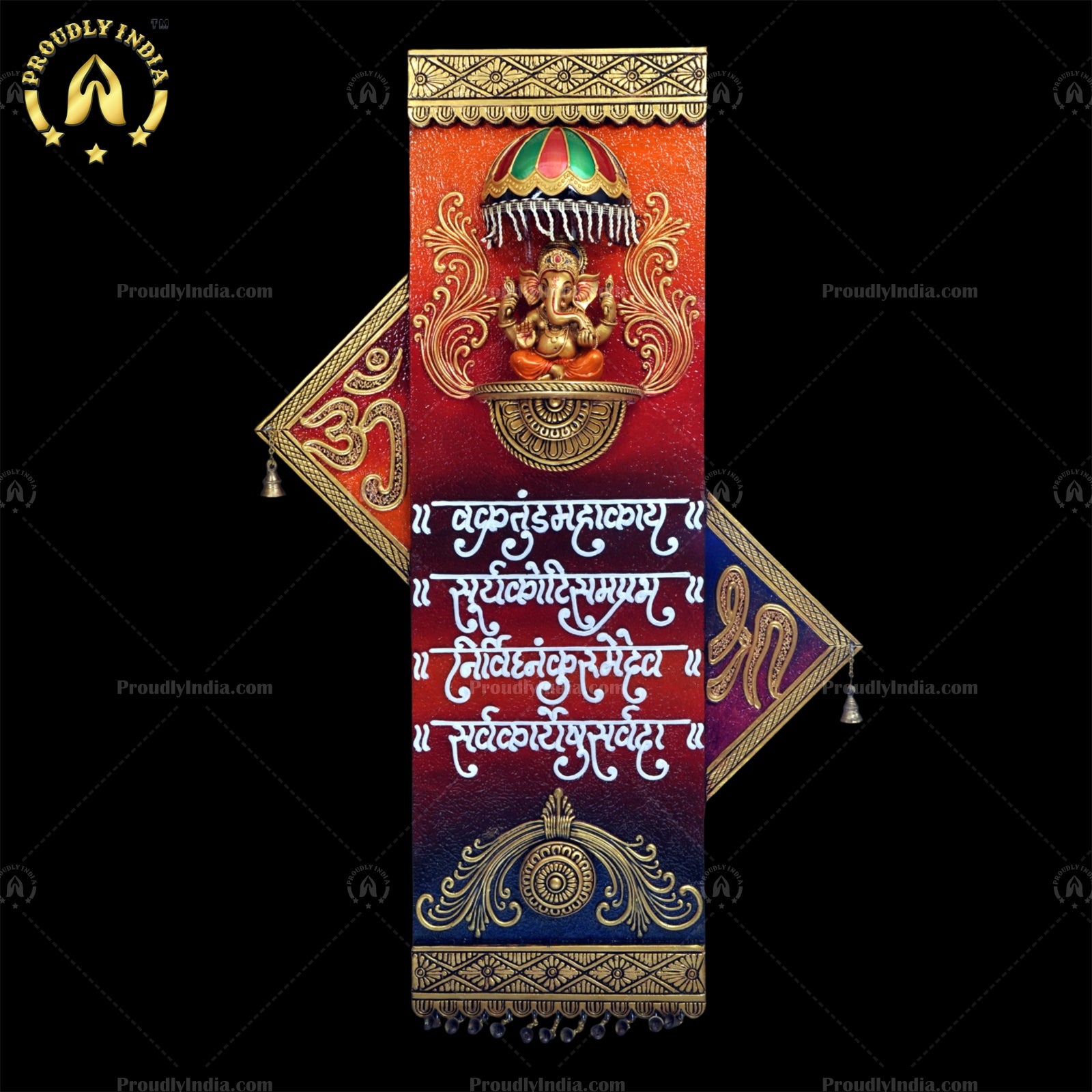 Duco Paint Traditional Two Triangle Mural Ganesh, For Home
