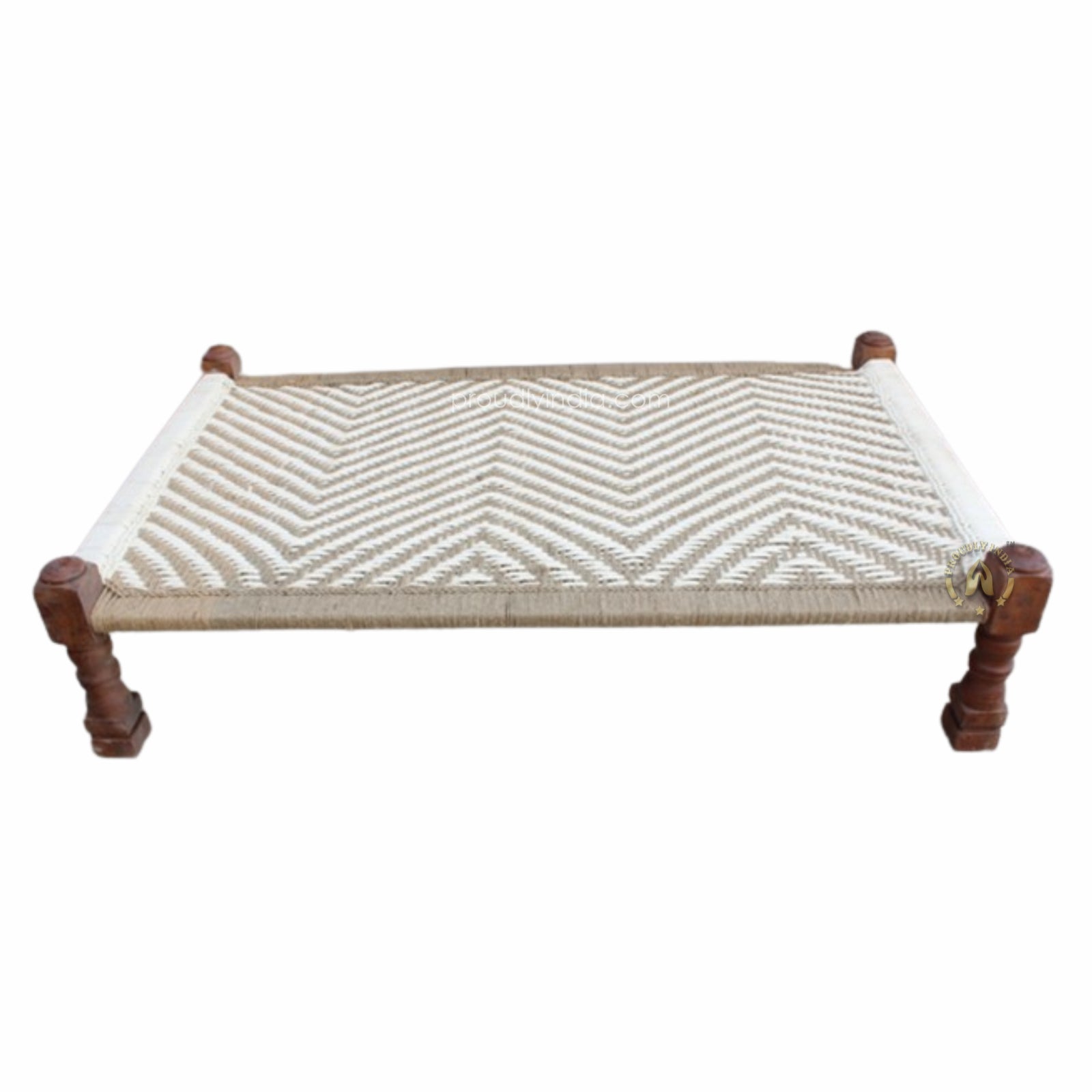 Leg Carved Manjhi Charpai Outdoor Daybed