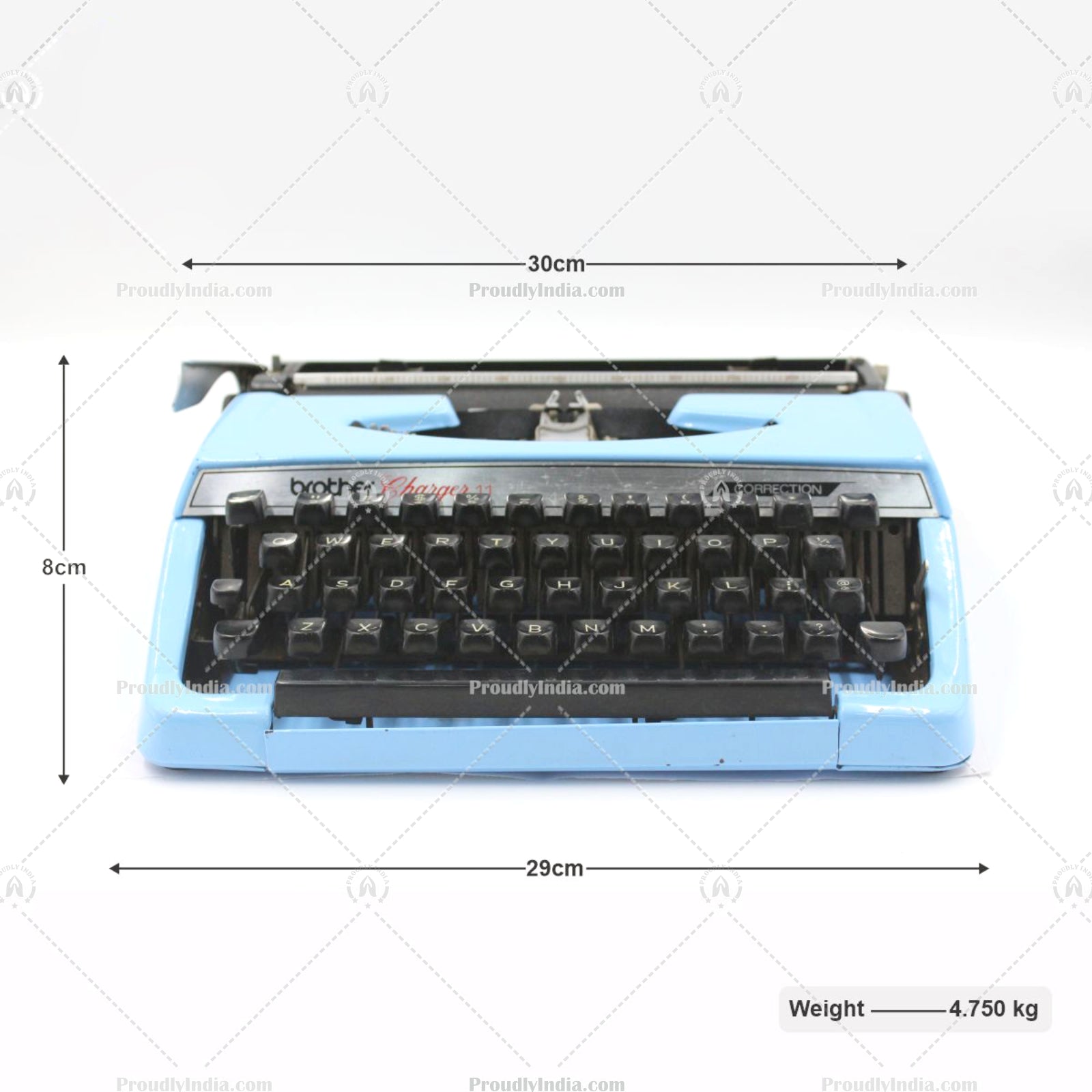Blue Brother Charger 11 Portable Typewriter