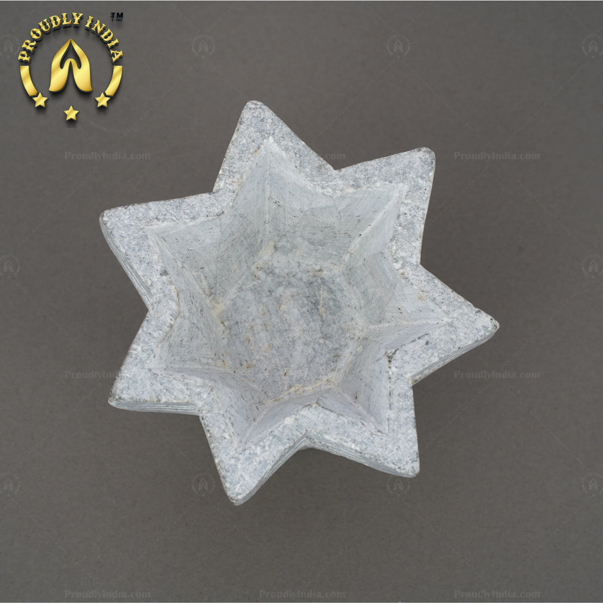Set of 2 Soapstone Star Agal Lamp