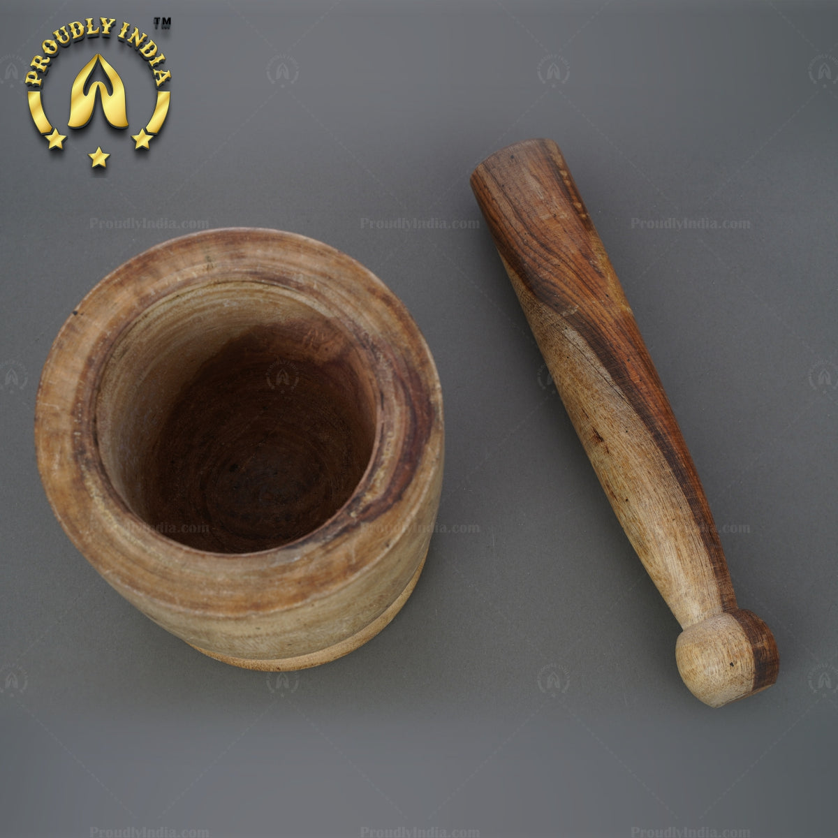 Wooden Hand Carved Kharal | Okhli with Musli