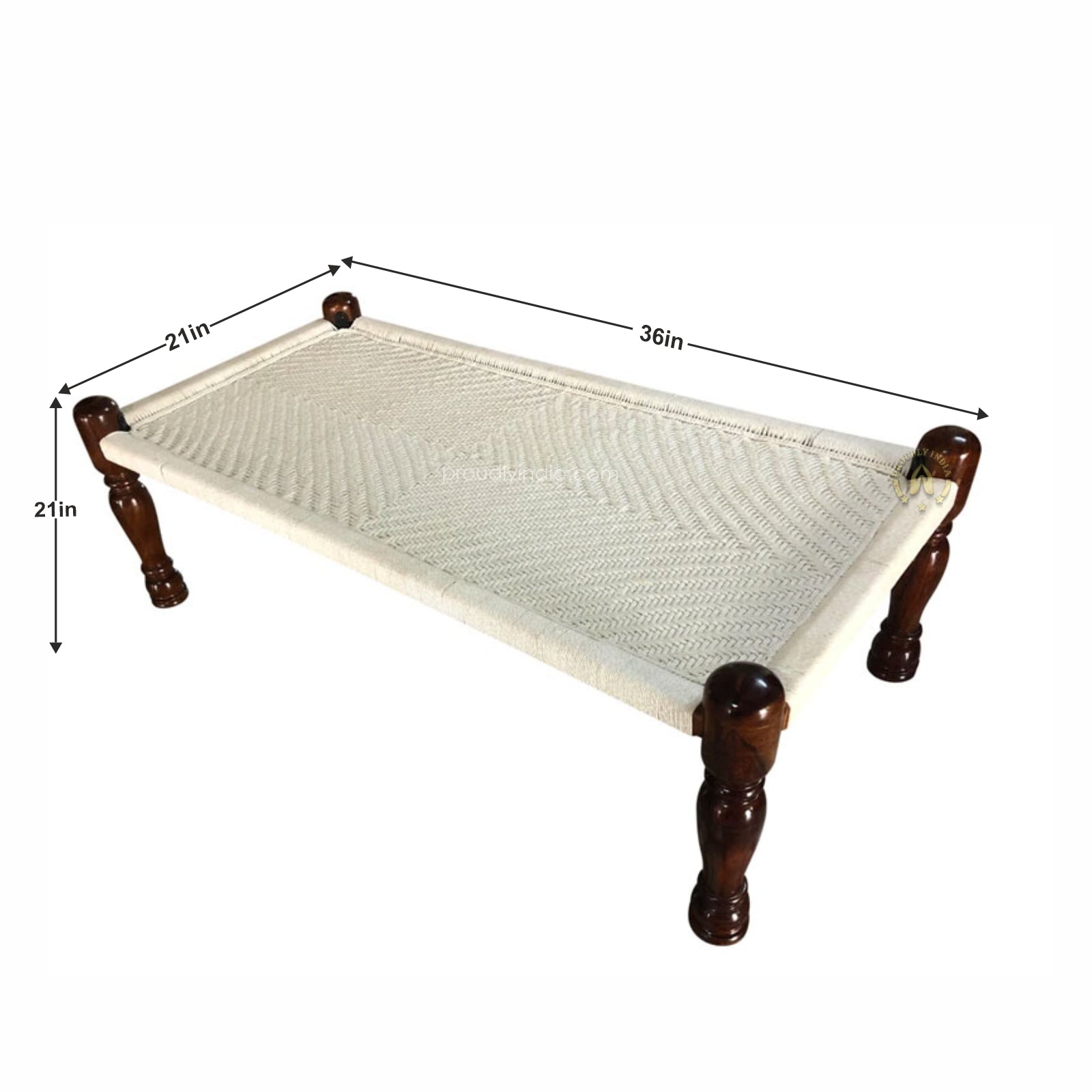 Hand Woven White Cotton Rope Daybed