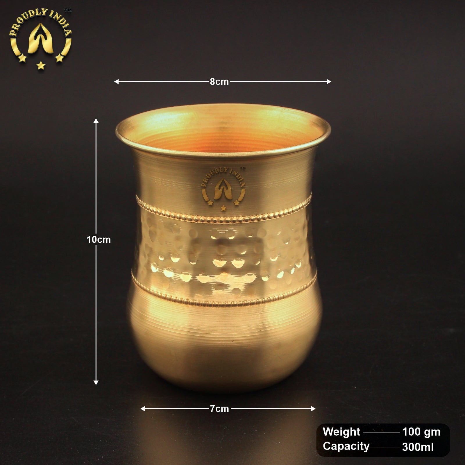 Brass Belly Drinking Glass