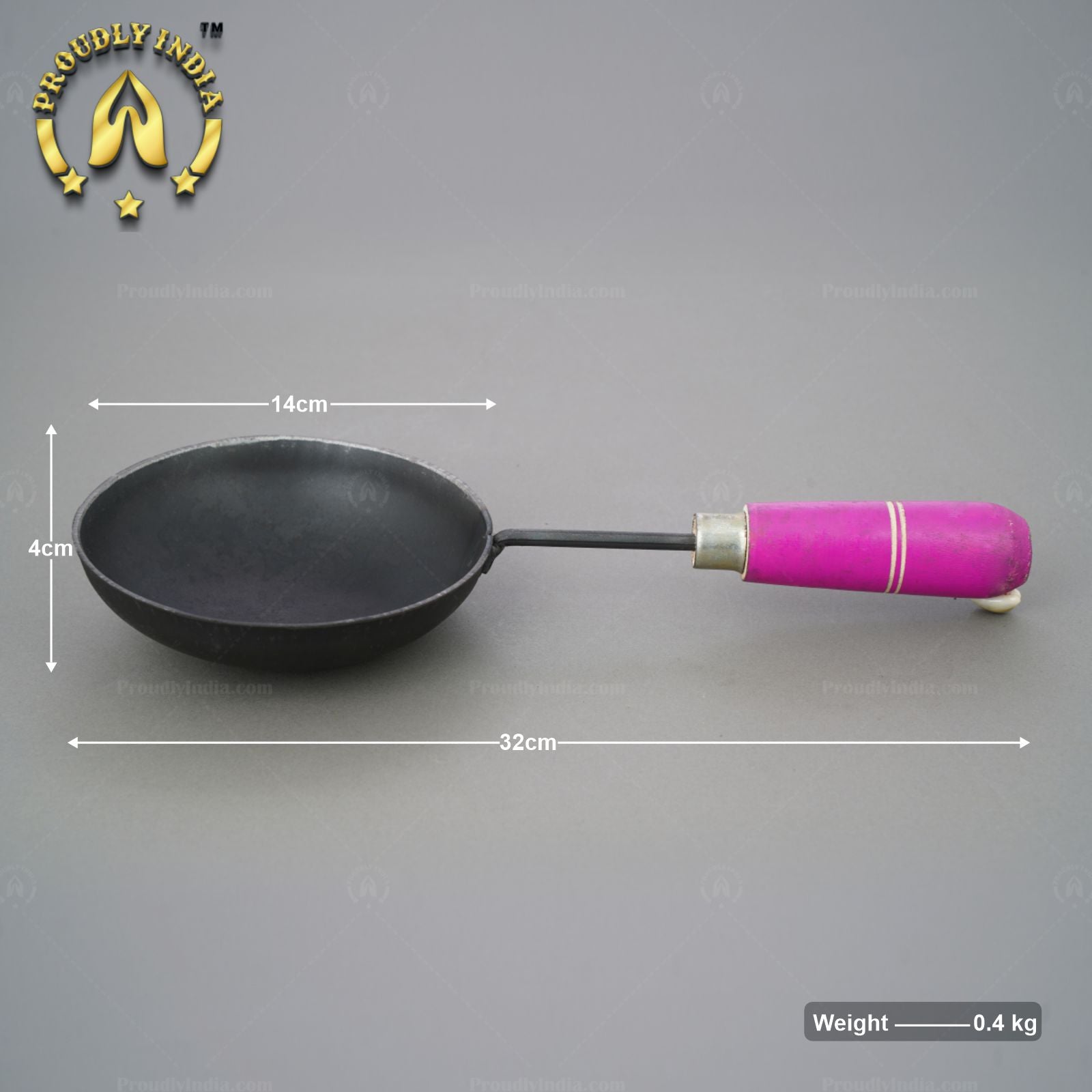 Set of 3 Pure Iron Tadka Pans