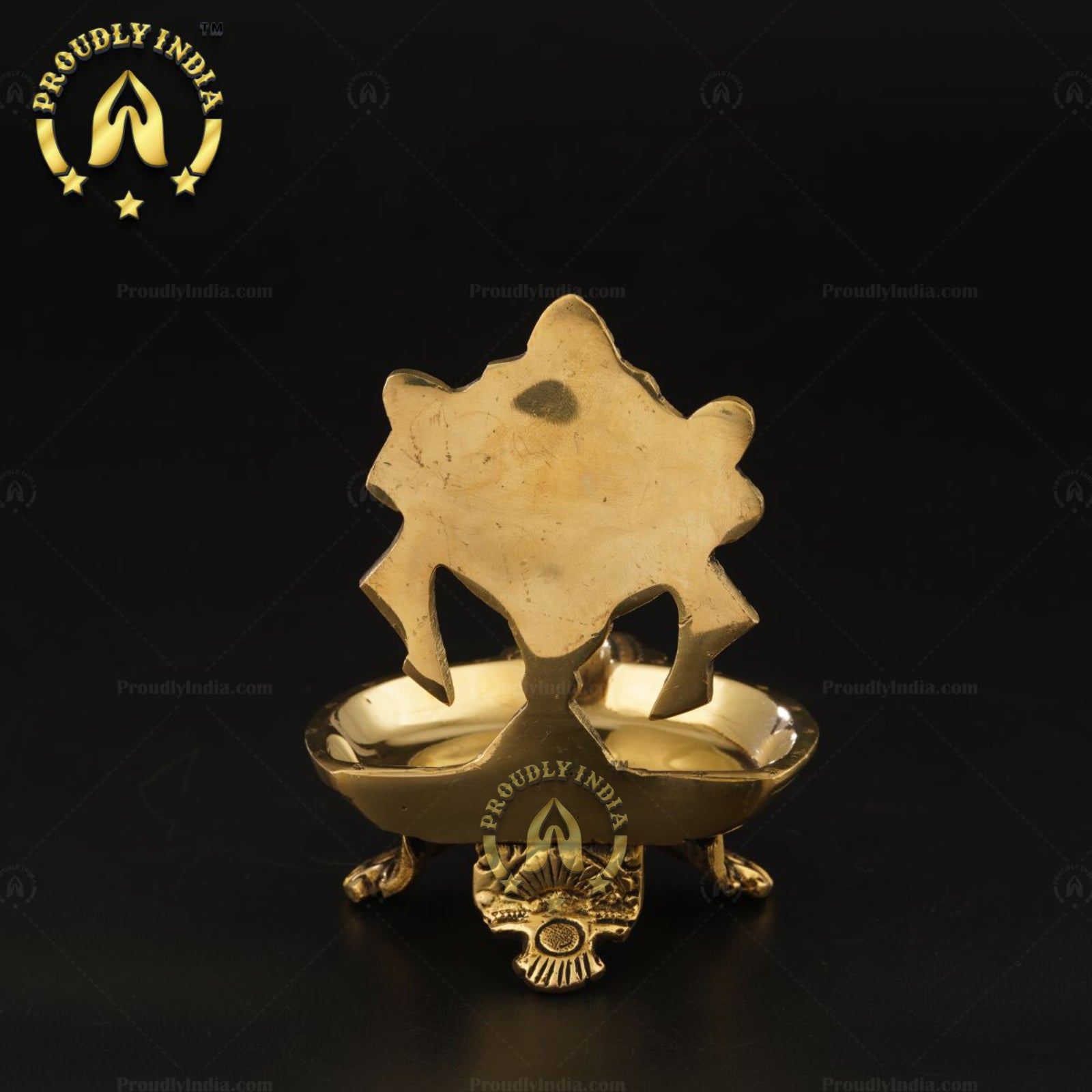 Brass Traditional 2 Sangu Chakram Vilakku Set