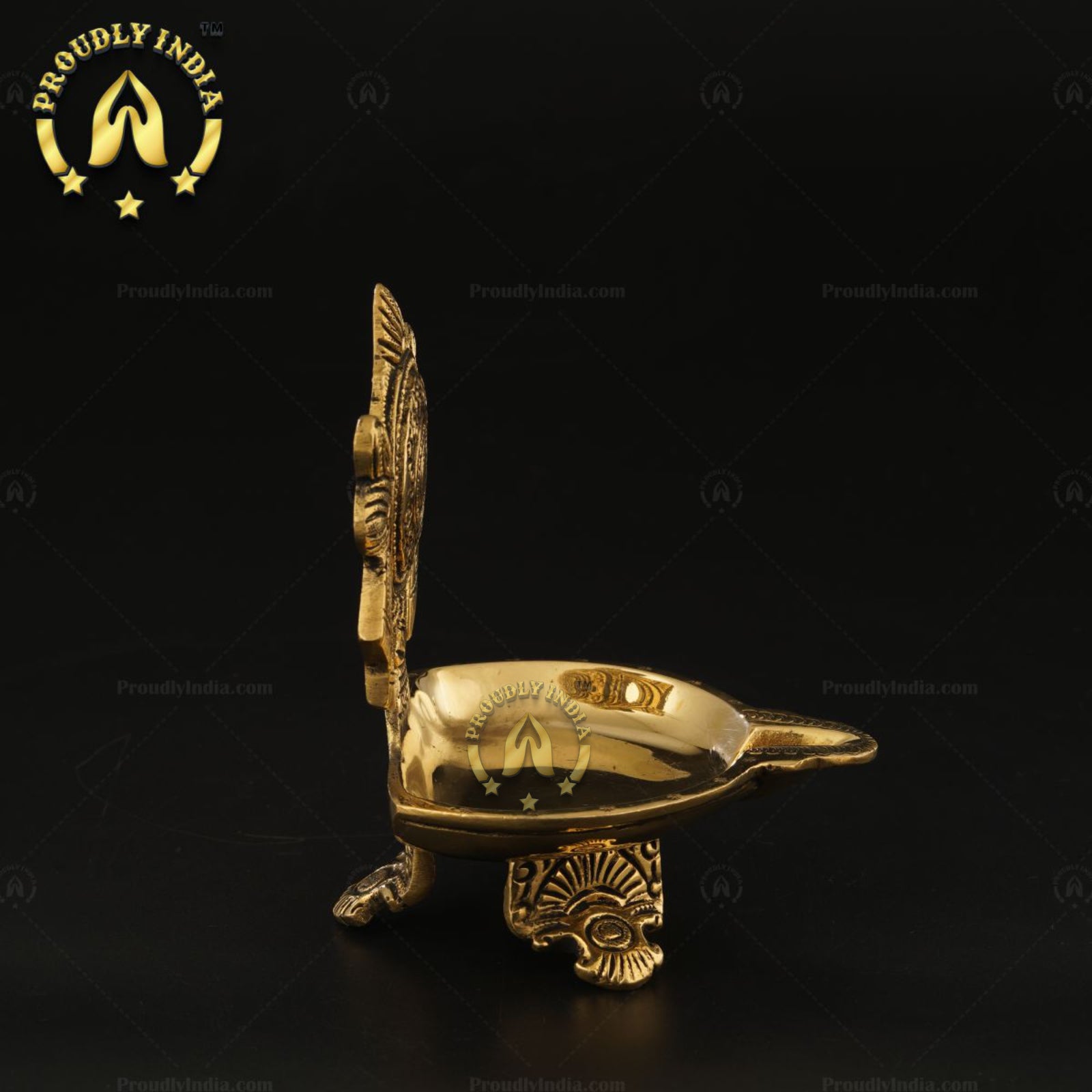 Brass Traditional 2 Sangu Chakram Vilakku Set