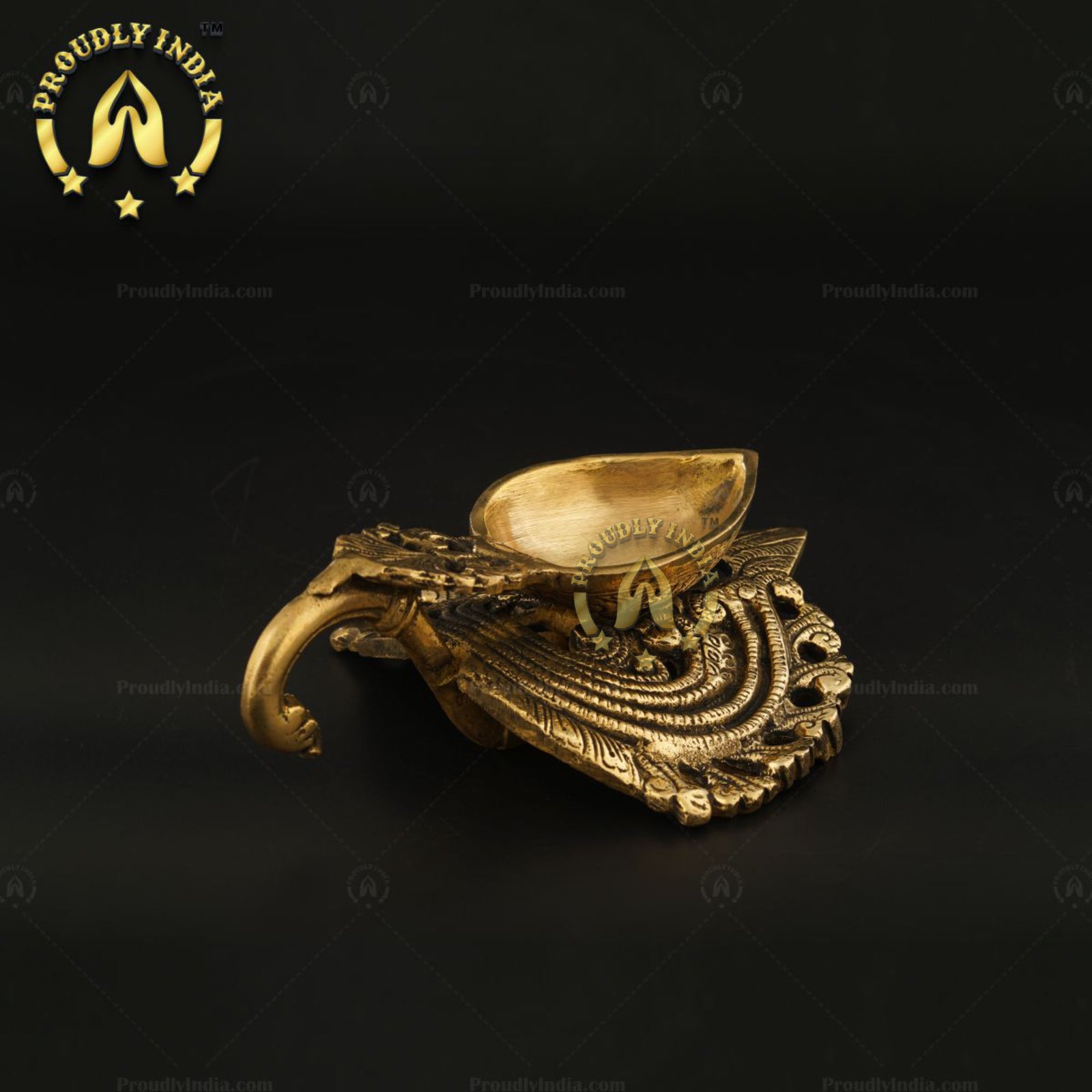 Traditional Brass Ethnic Carved Diya