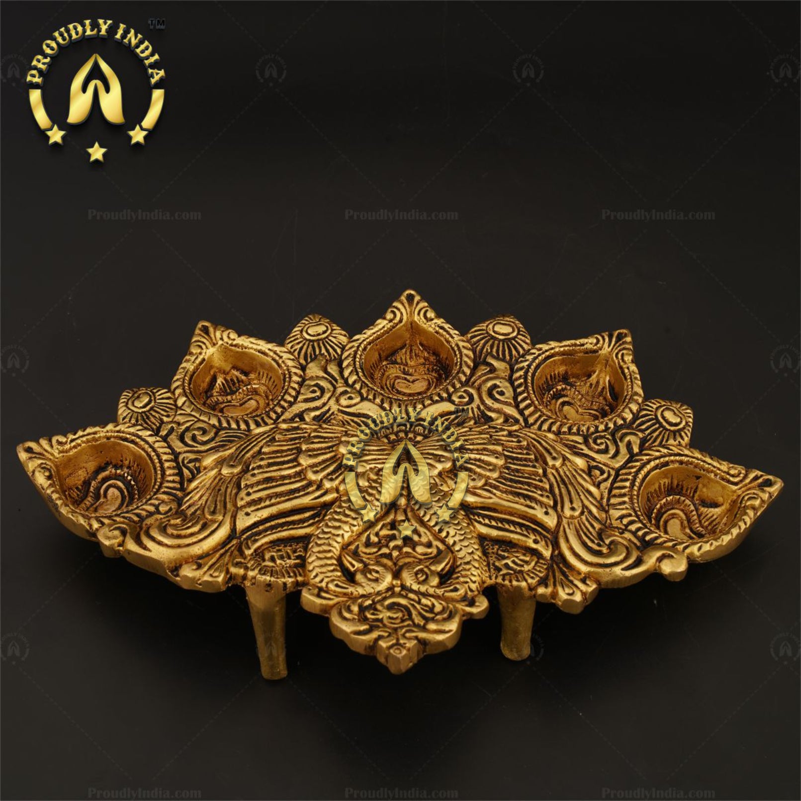 Brass Large Panchamukh aarti Diya .